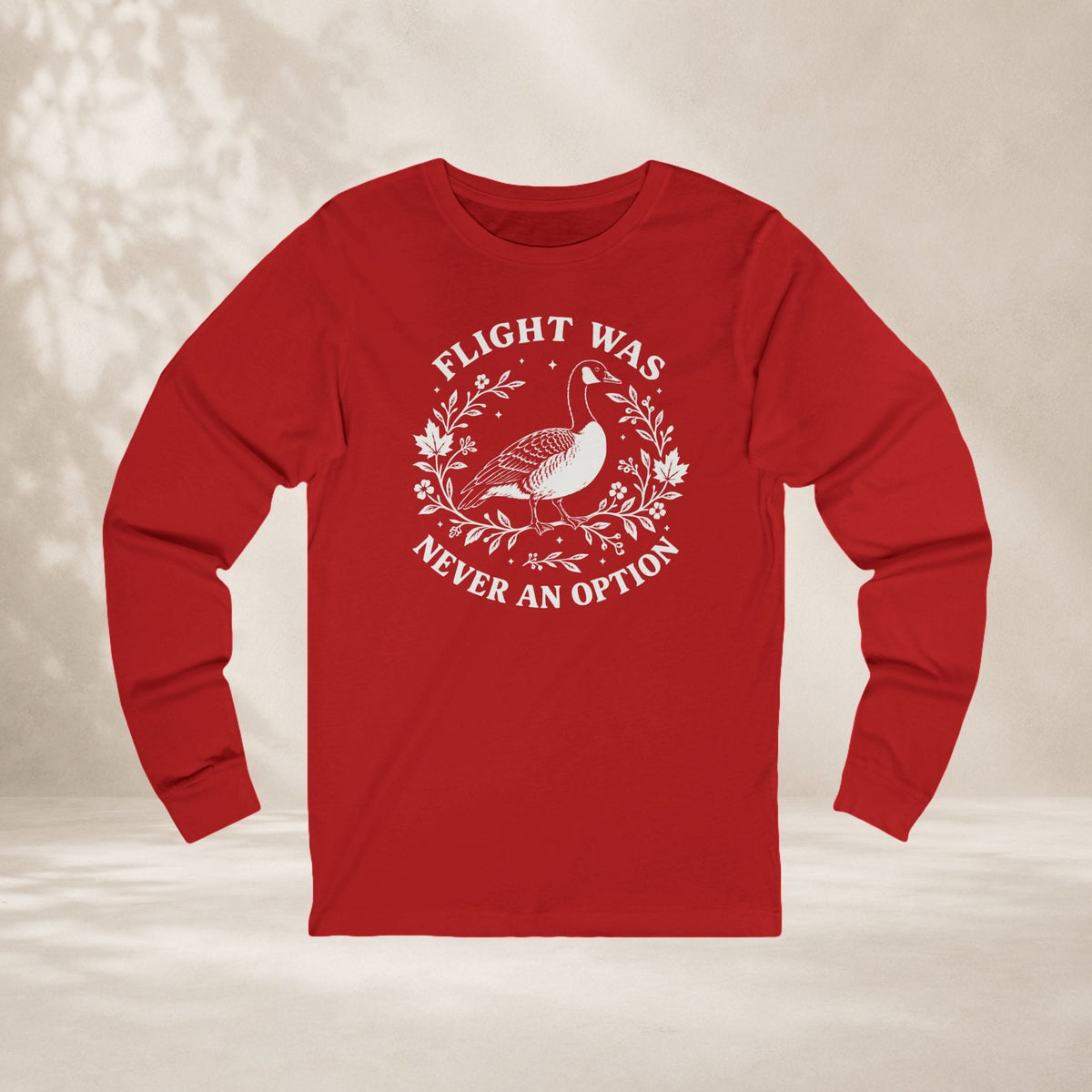 Printify Long-sleeve Flight Was Never An Option Long Sleeve Tee Flight Was Never An Option Long Sleeve Tee