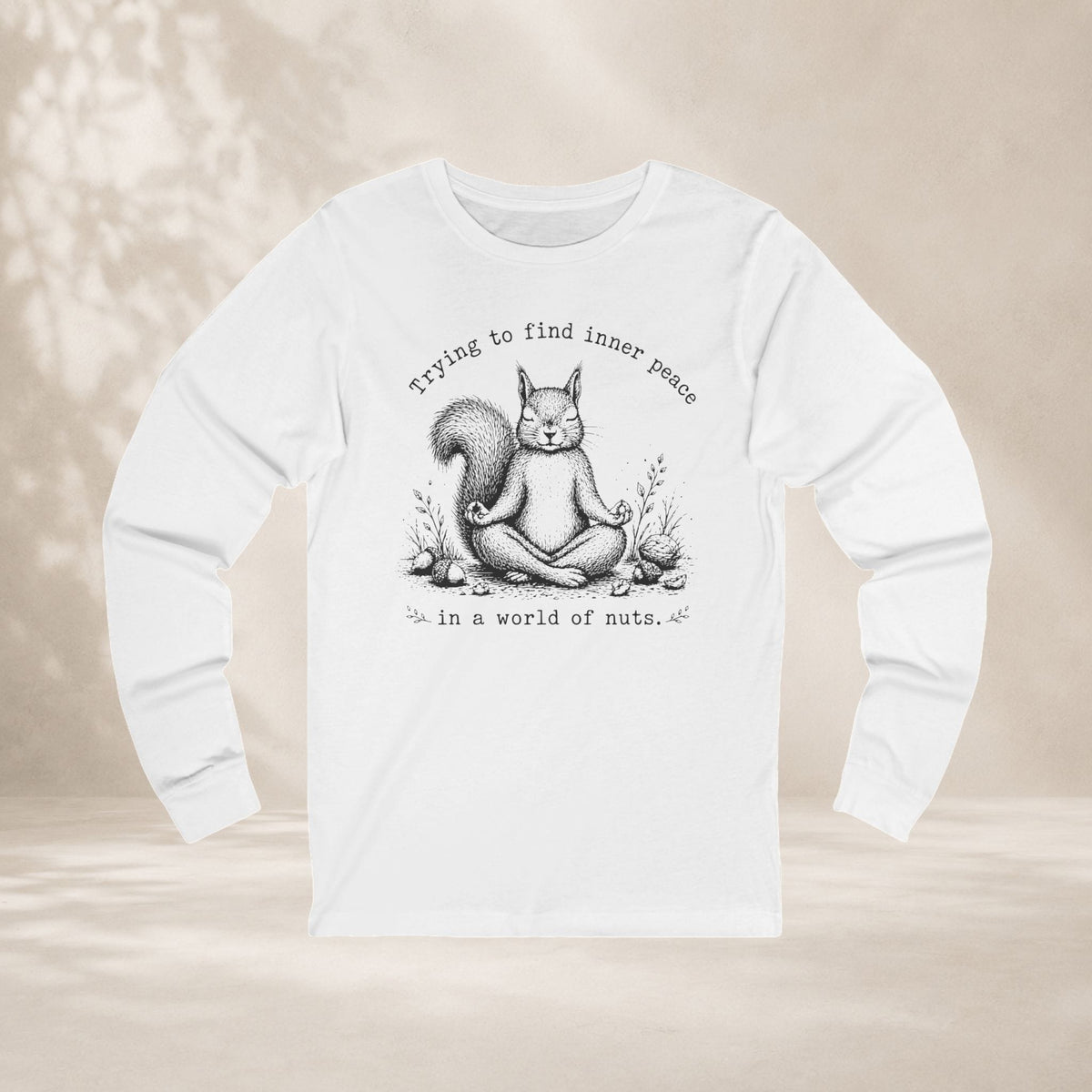 Printify Long-sleeve A World Of Nuts Long Sleeve Tee A World Of Nuts Long Sleeve Tee