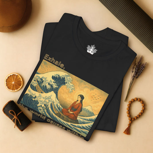 Exhale – Mindful Japanese Wave Tee