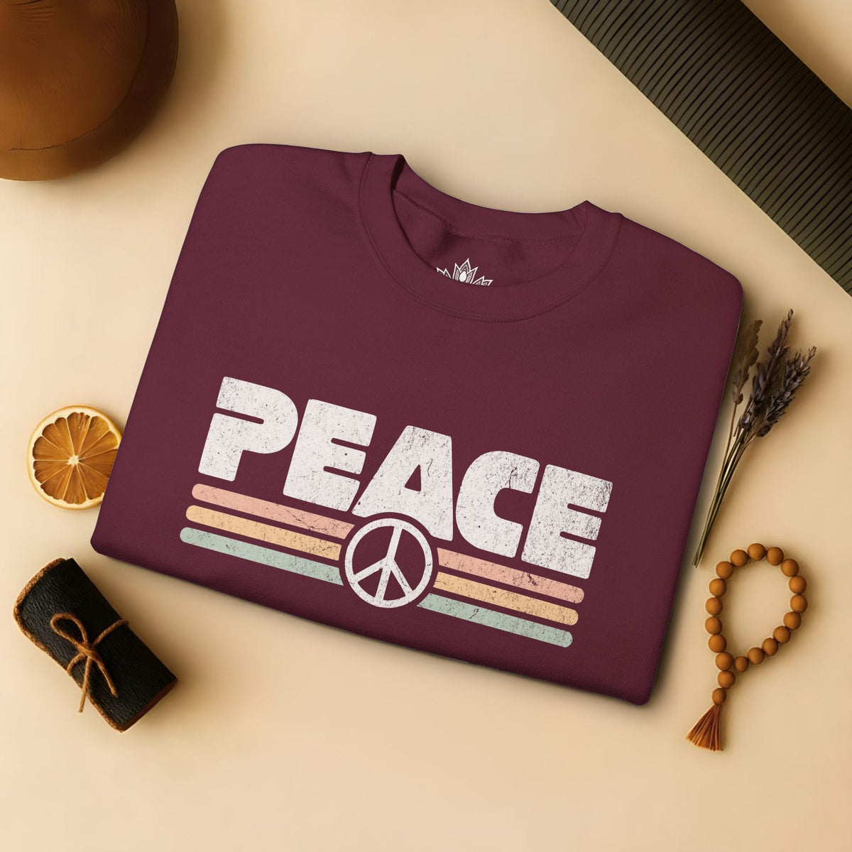 Printify Sweatshirt Peace Retro Sweatshirt Peace Retro Sweatshirt