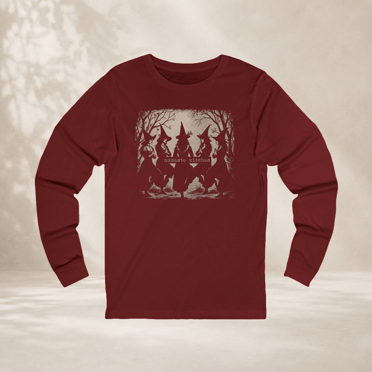 Printify Long-sleeve Namaste Witches Sisterhood Long Sleeve Tee Namaste Witches Sisterhood Long Sleeve Tee