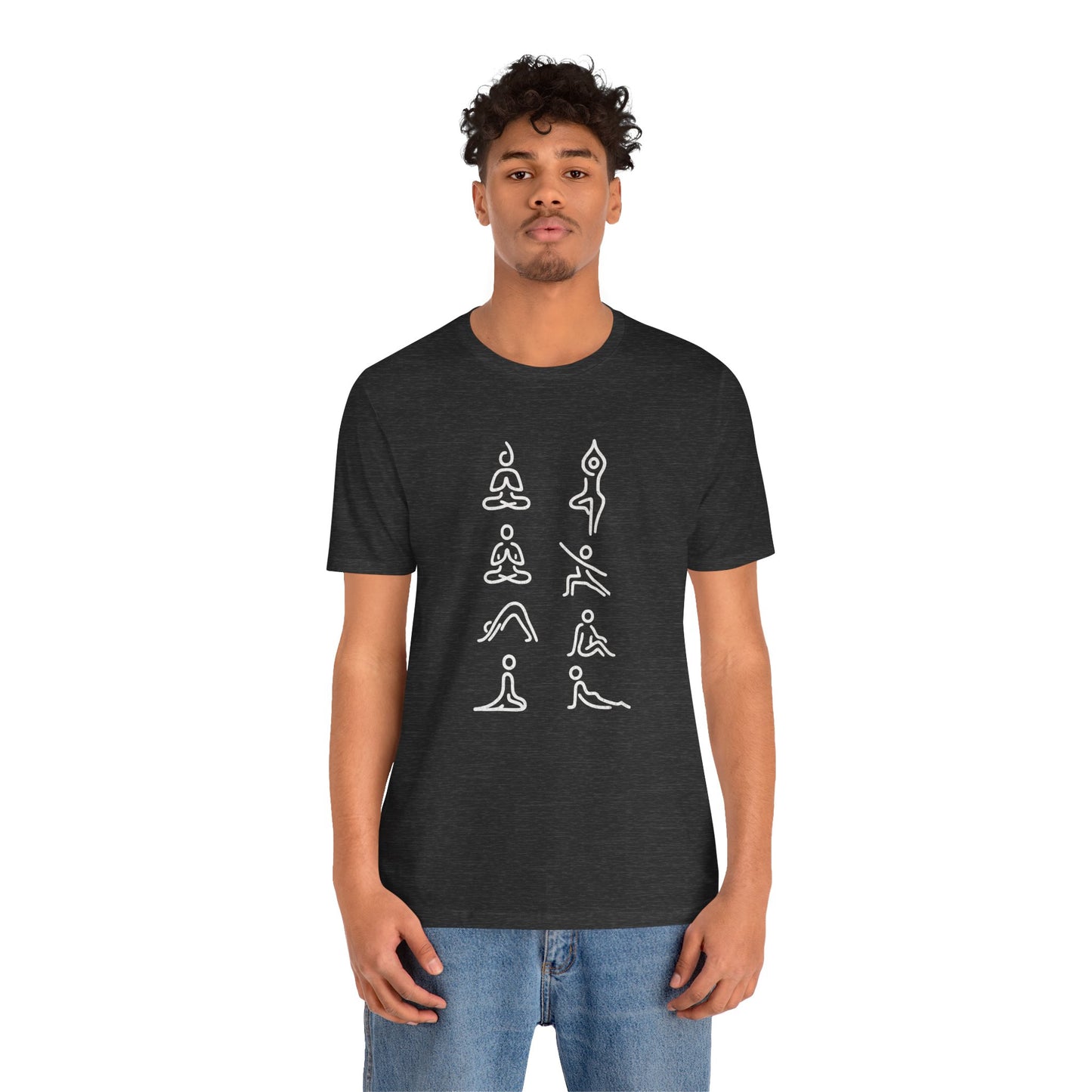 Minimalist Yoga Poses – Mindful Line Art Men Tee