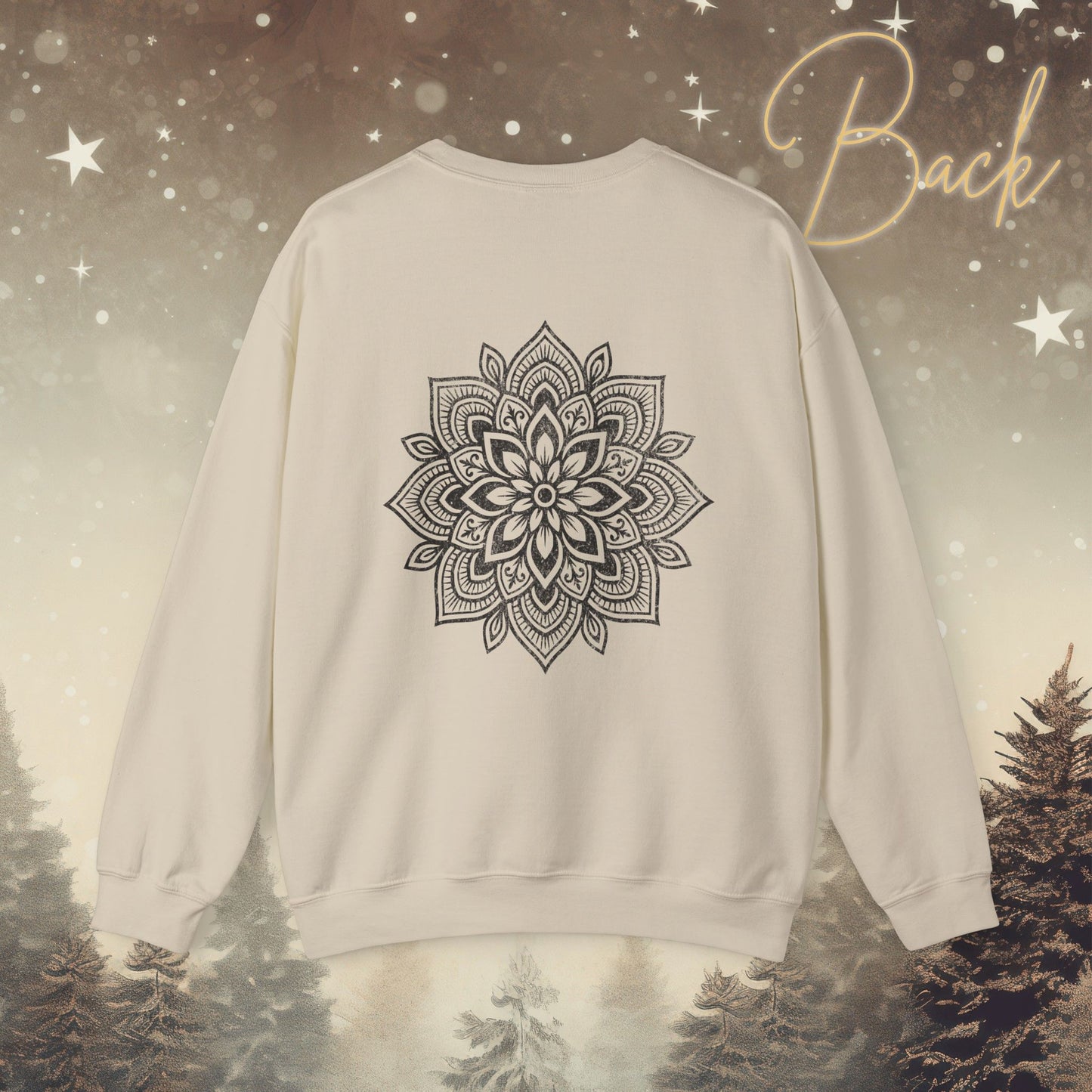 Cozy Breathe Sweater - Mandala Back Print