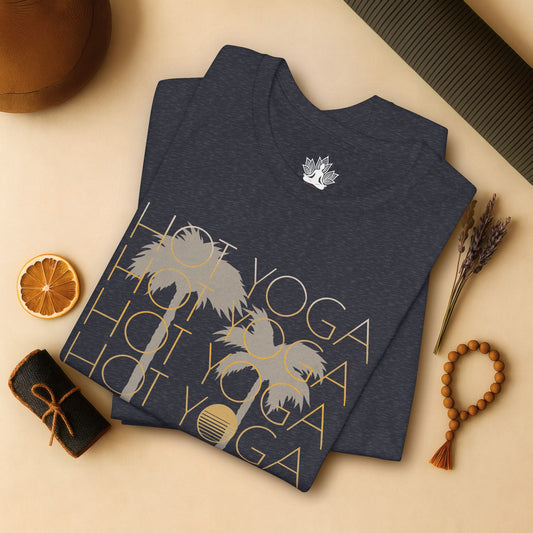 Hot Yoga Vibes - Palm Sunset Tee
