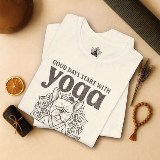 French Bulldog Yoga - Good Vibes Tee