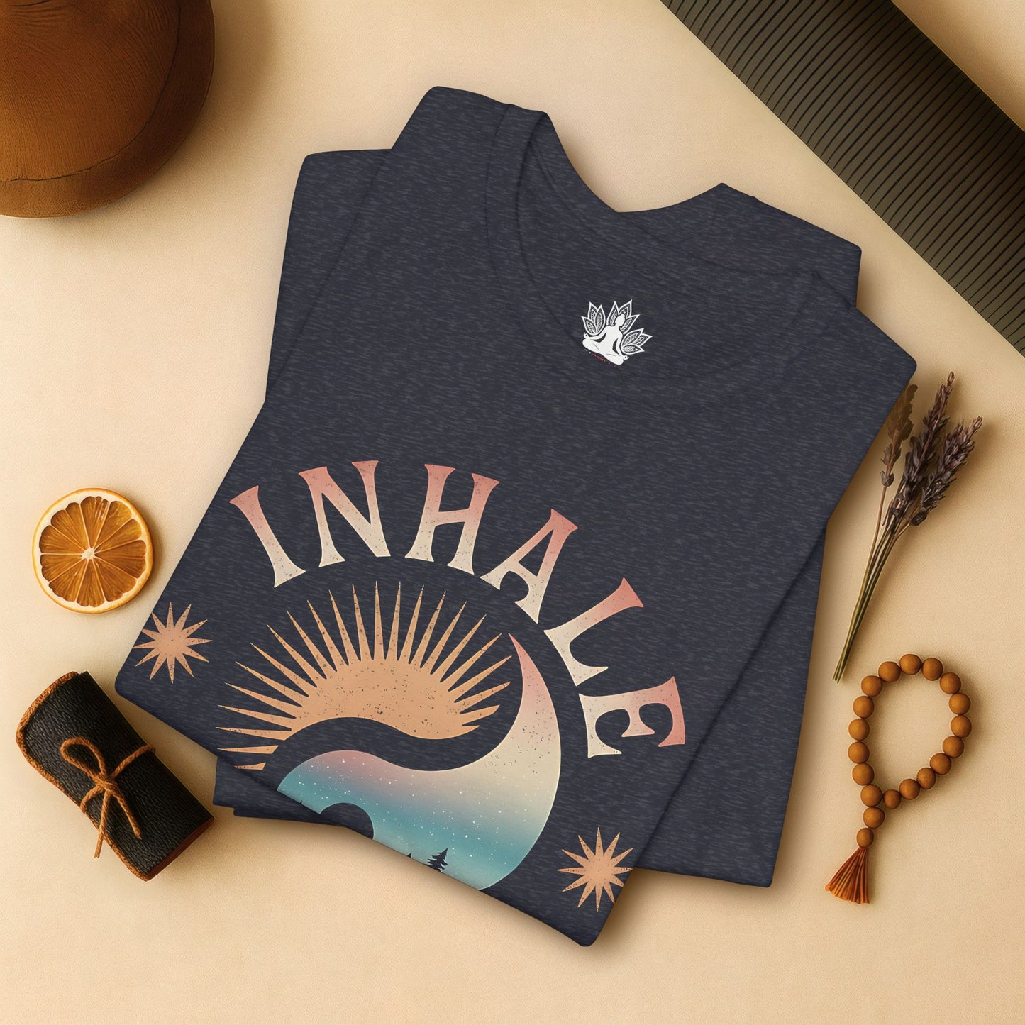 Inhale Exhale – Vintage Sun Moon Yin Yang Tee