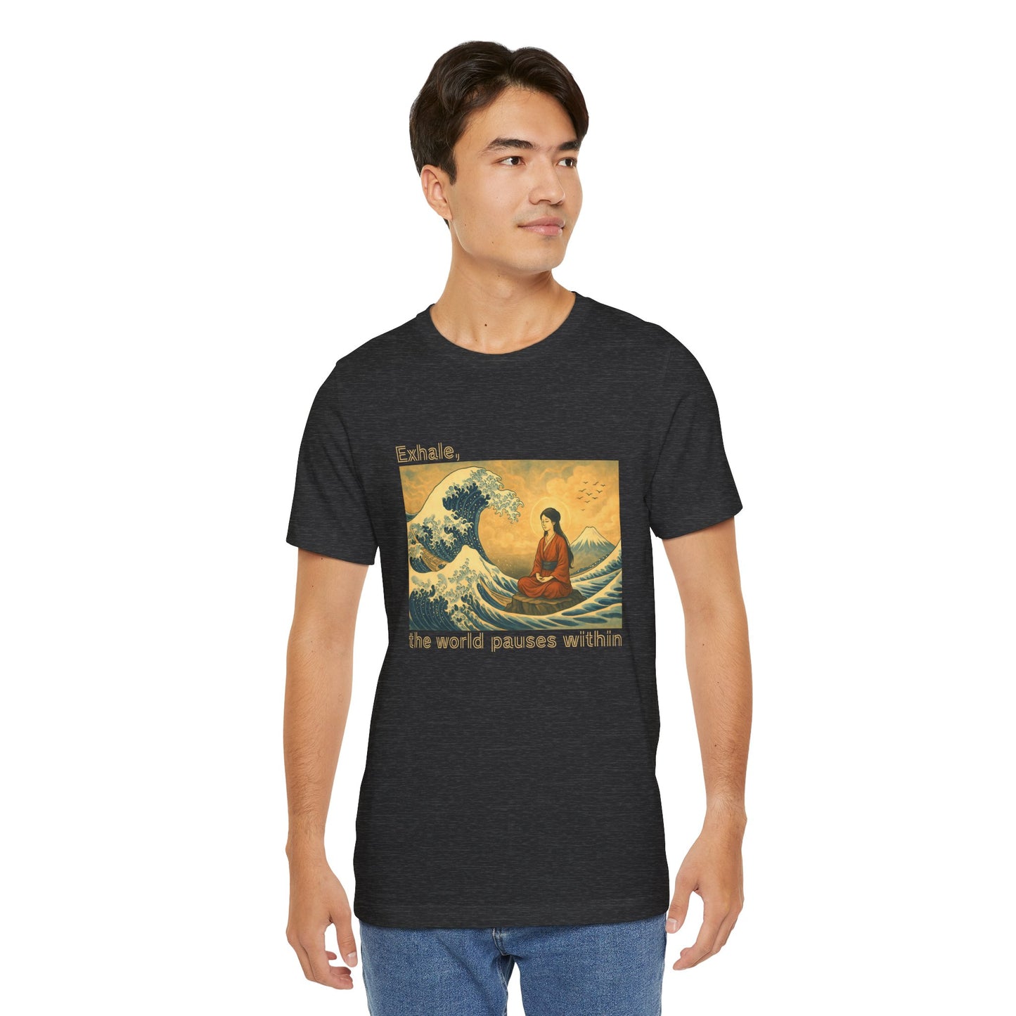 Exhale – Mindful Japanese Wave Men Tee