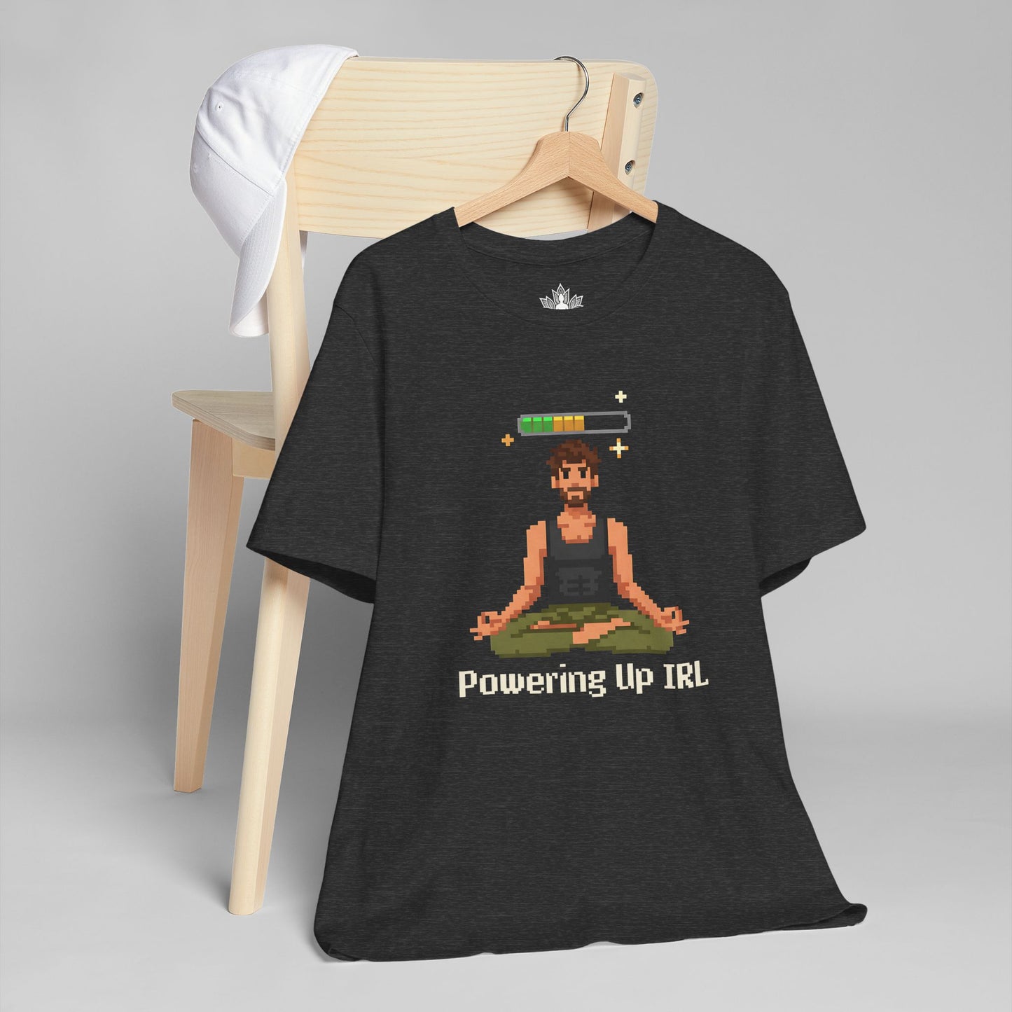 Powering Up IRL - Pixel Art Yogi Men Tee