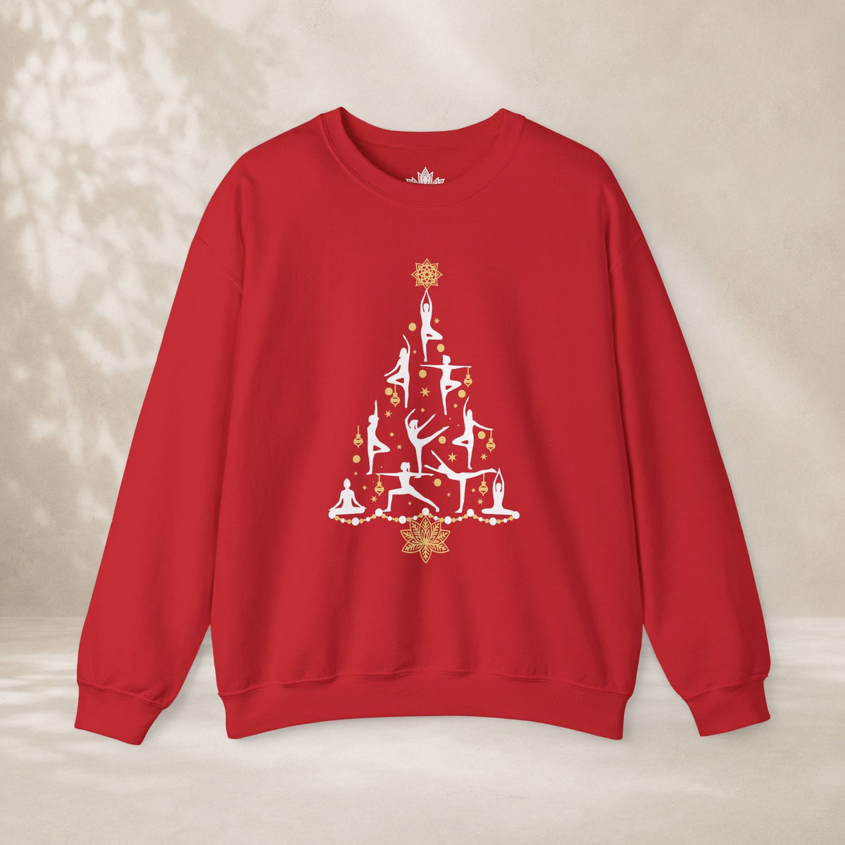 Printify Sweatshirt Yoga Poses Christmas Tree Sweatshirt Yoga Poses Christmas Tree Sweatshirt