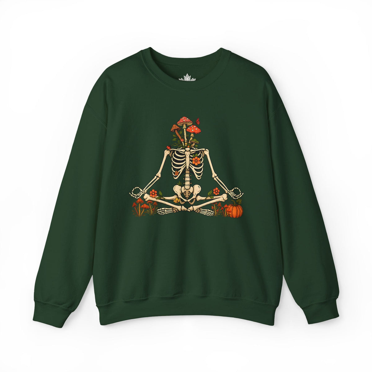 Printify Sweatshirt Skeleton Meditation Sweatshirt Skeleton Meditation Sweatshirt