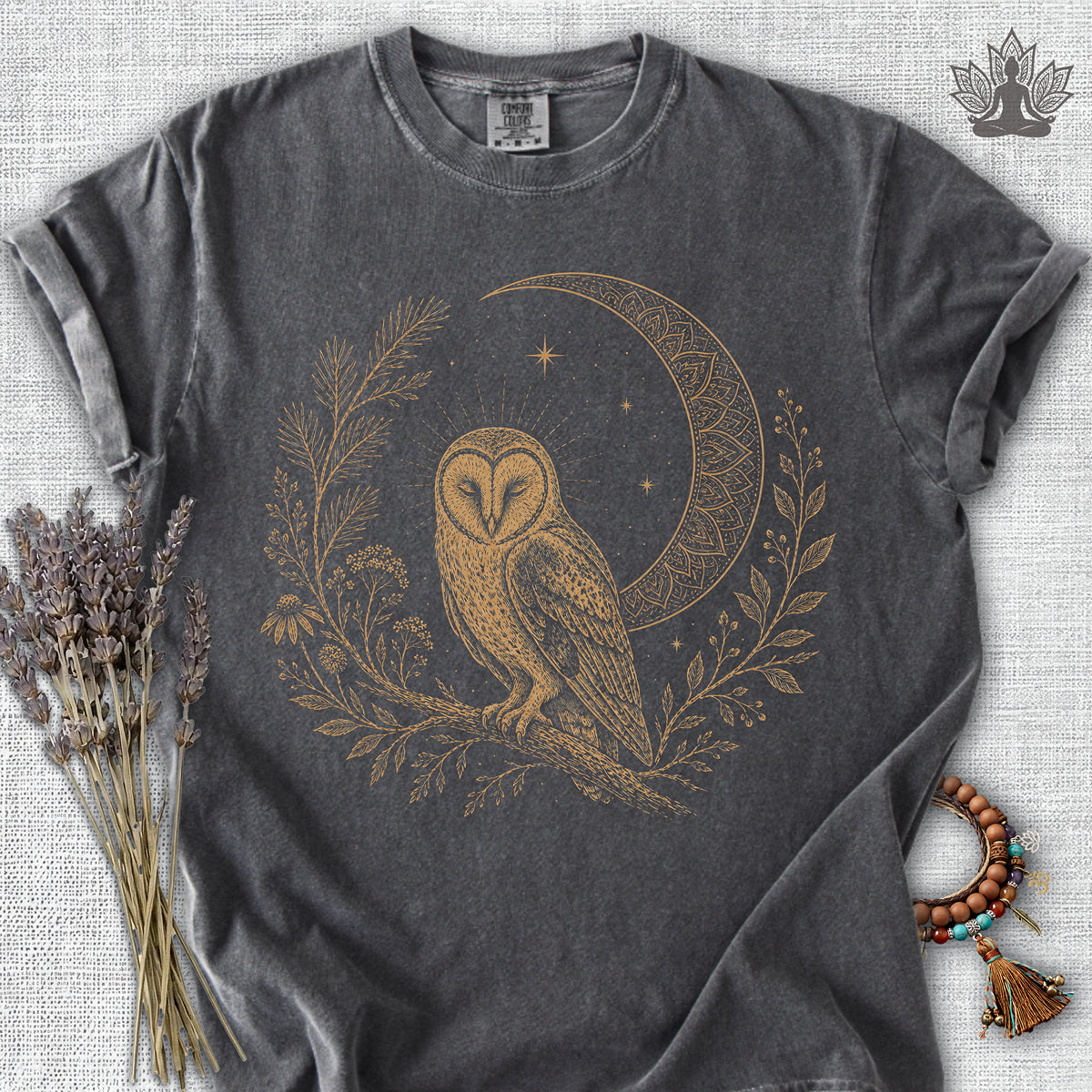 Barn Owl Mandala Moon Comfort Colors® Tee