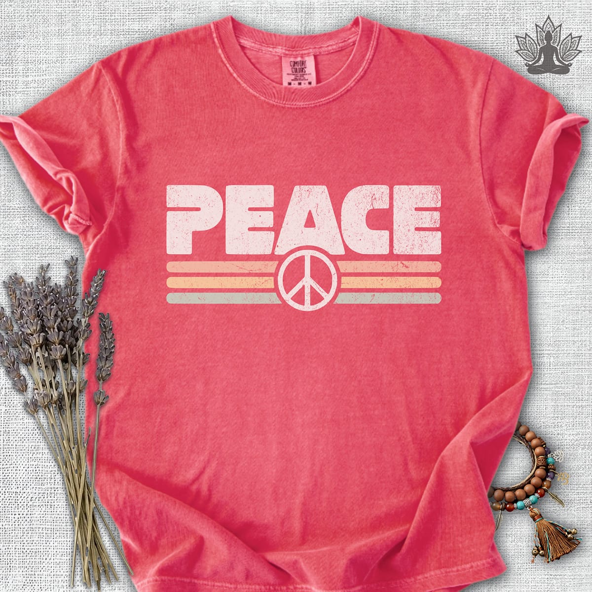 Printify T-Shirt Peace Retro Comfort Colors® Tee Peace Retro Comfort Colors® Tee