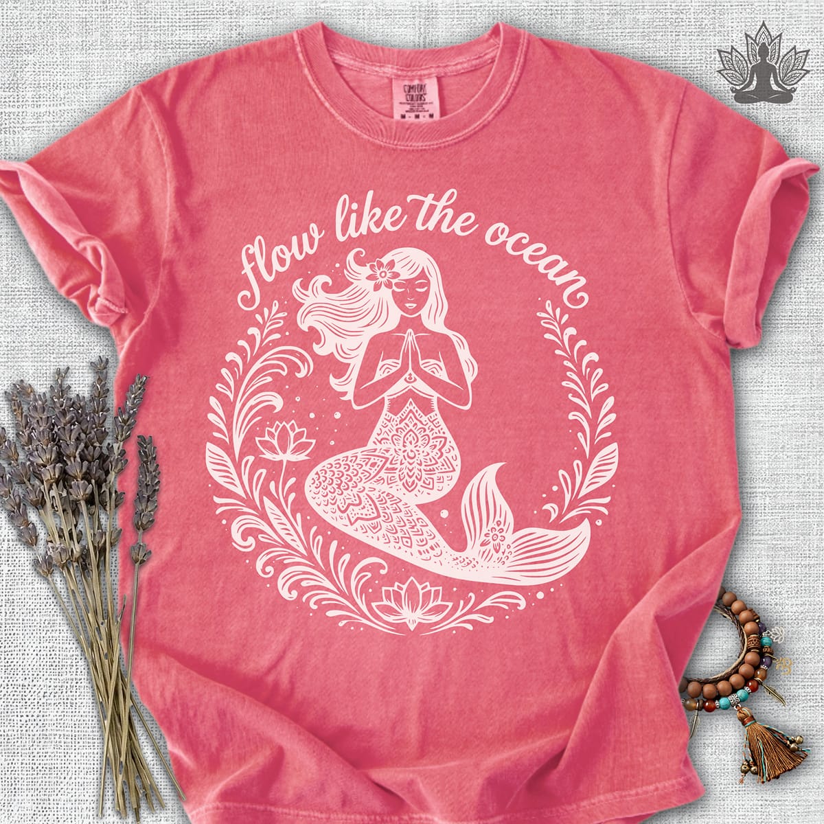 Printify T-Shirt Mermaid Flow Like The Ocean Comfort Colors® Tee Mermaid Flow Like The Ocean Comfort Colors® Tee