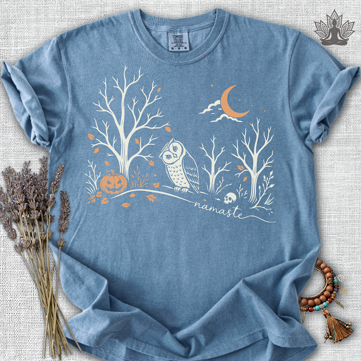 Namaste Forest Owl Halloween Edition Comfort Colors® Tee