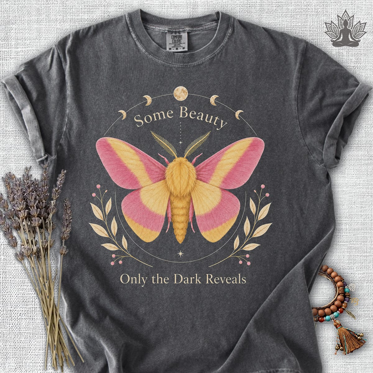 Printify T-Shirt Some Beauty Only The Dark Reveals Comfort Colors® Tee Some Beauty Only The Dark Reveals Comfort Colors® Tee
