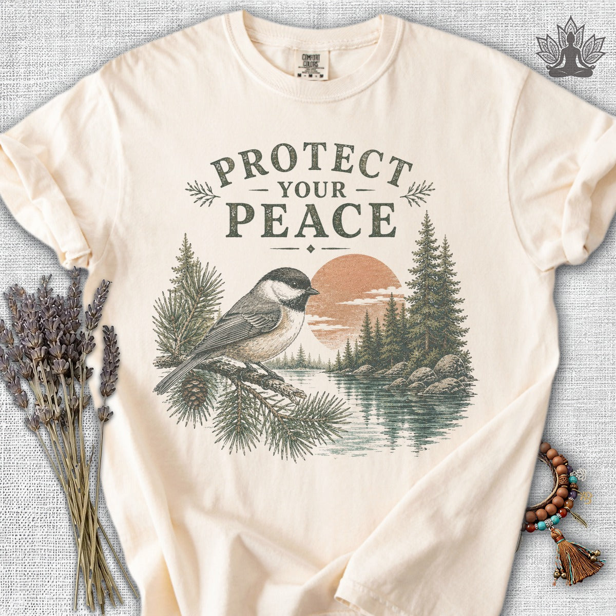 Protect Your Peace Retro Chickadee Comfort Colors® Tee