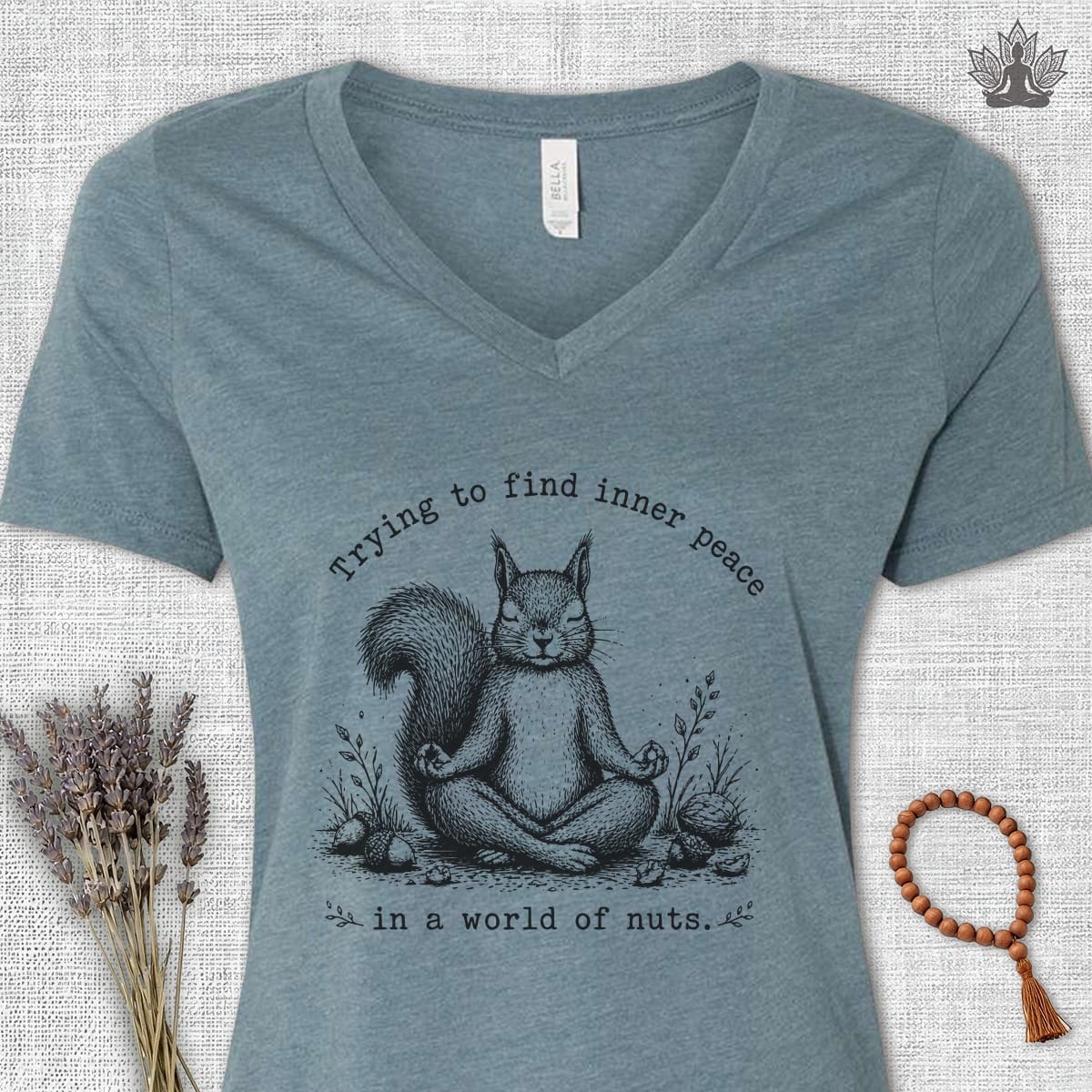Printify T-Shirt A World Of Nuts V-Neck Tee A World Of Nuts V-Neck Tee