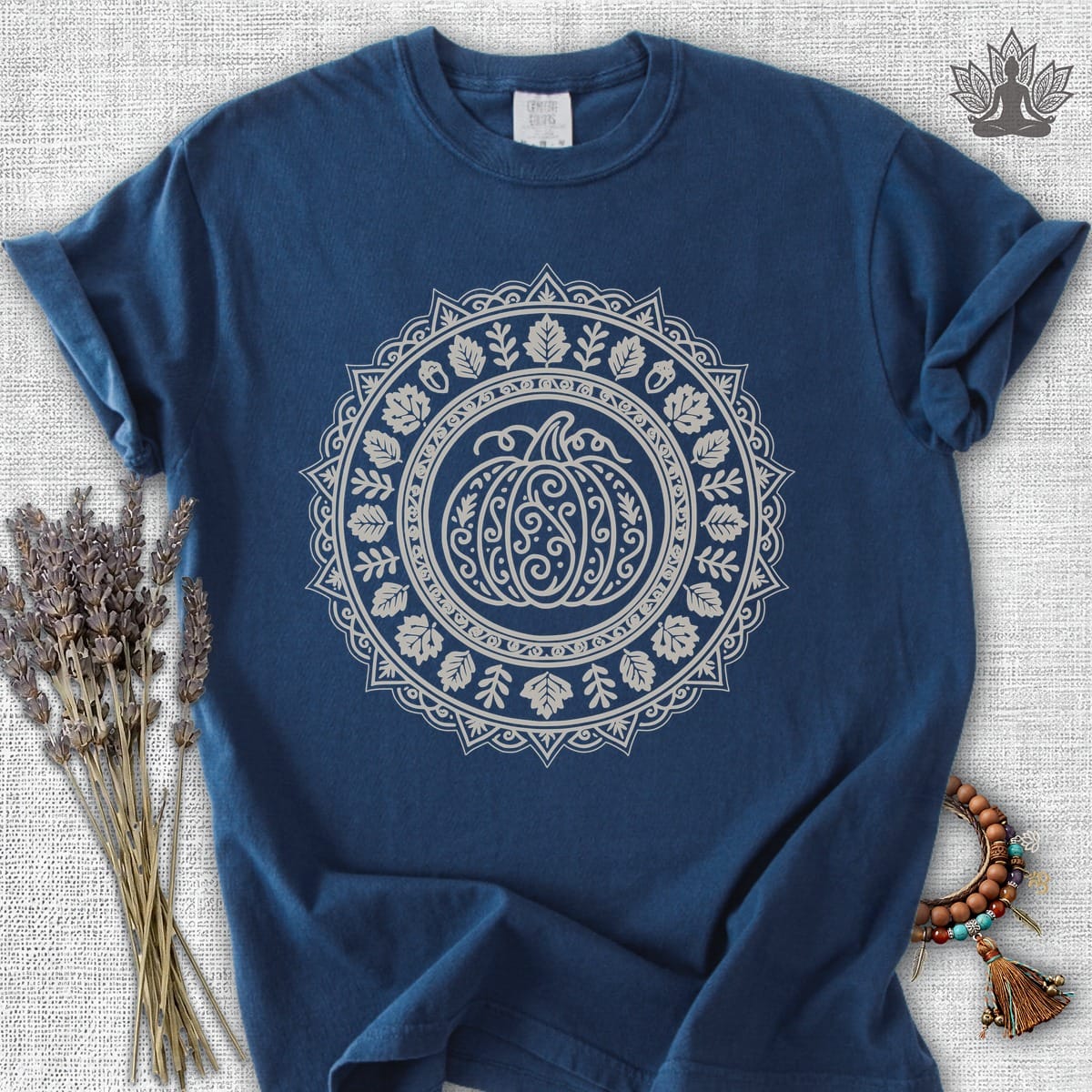 Printify T-Shirt Pumpkin Mandala Comfort Colors Tee Pumpkin Mandala Comfort Colors Tee