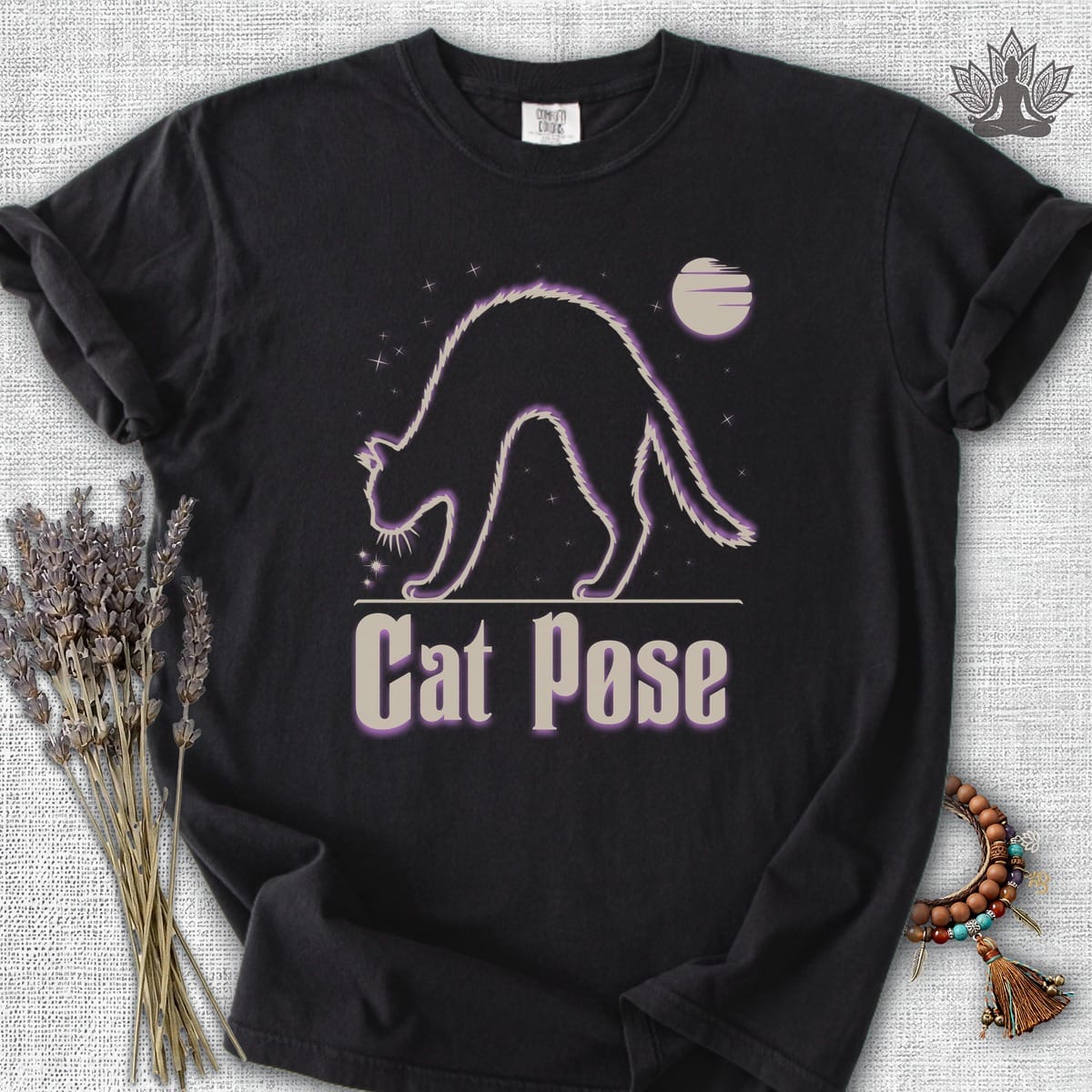 Printify T-Shirt Cat Pose Retro Comfort Colors Tee Cat Pose Retro Comfort Colors Tee
