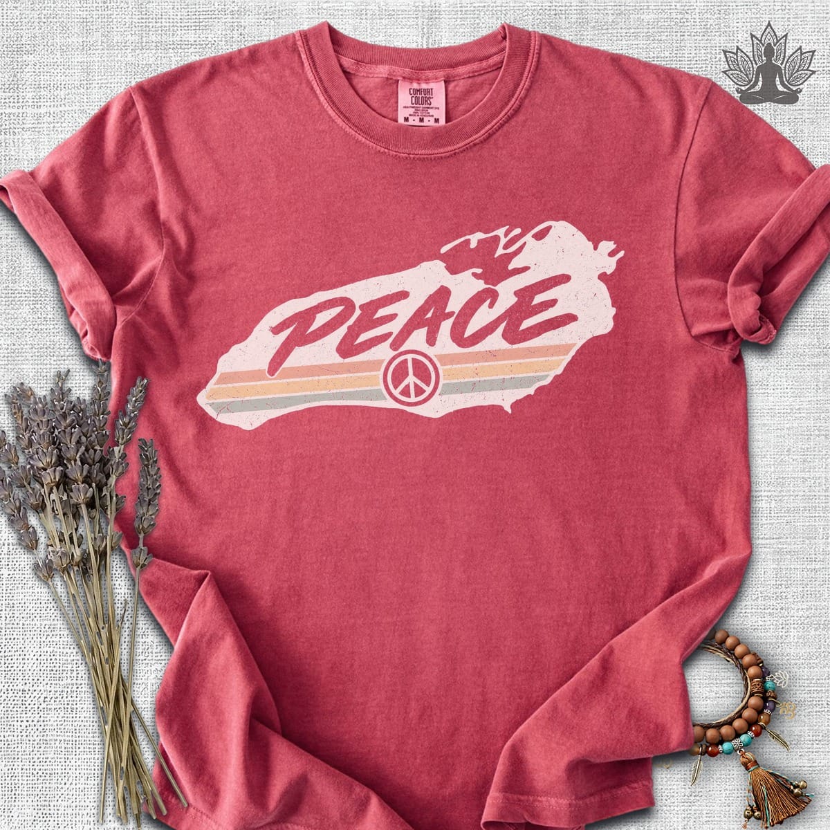 Printify T-Shirt Lake Ontario Peace Comfort Colors Tee Lake Ontario Peace Comfort Colors Tee
