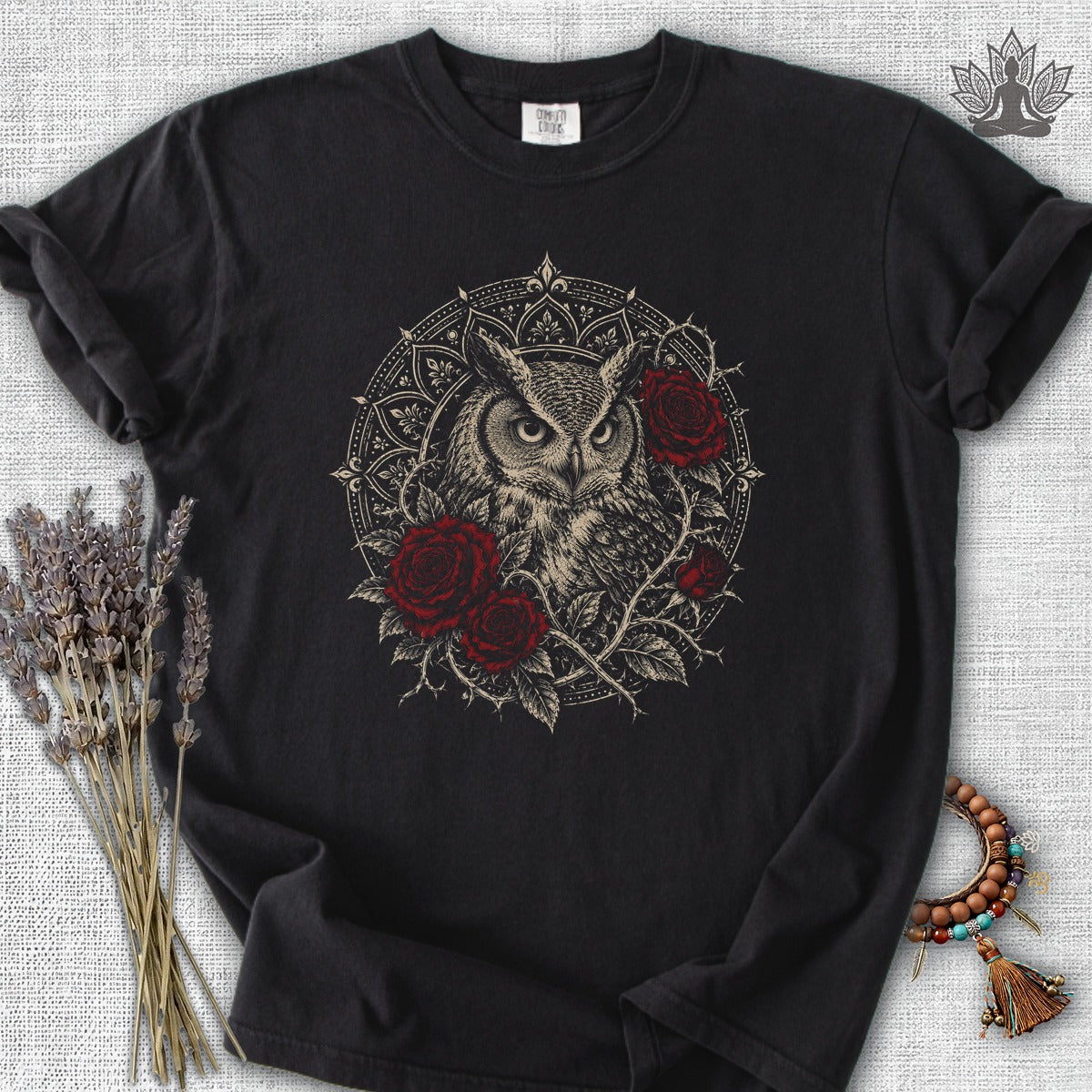 Owl & Roses Mandala Comfort Colors® Tee