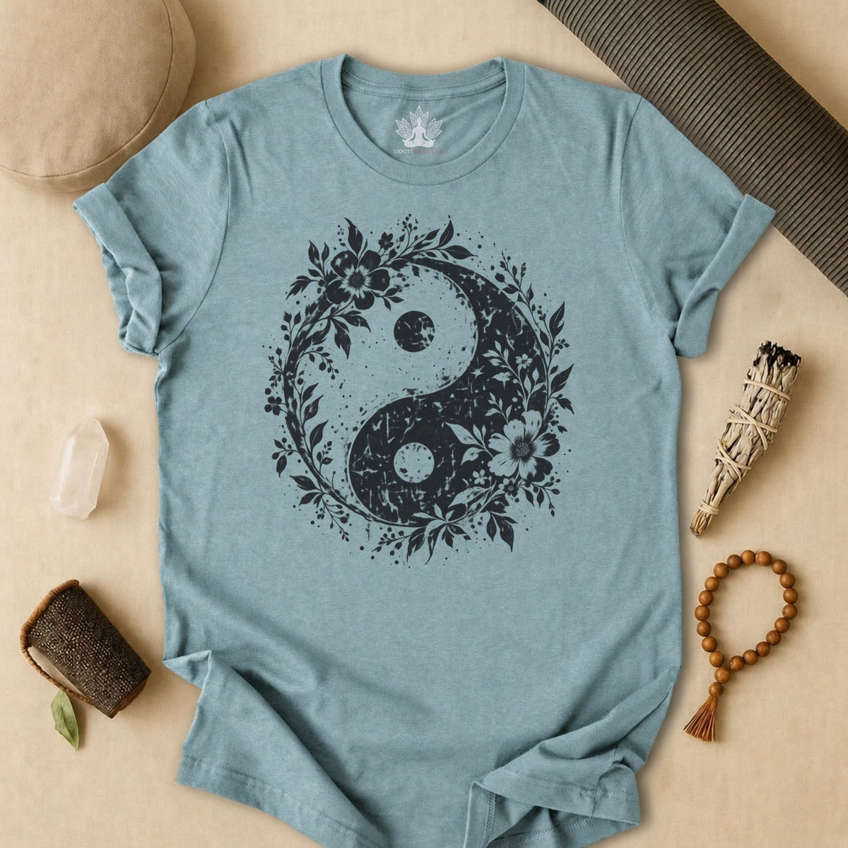 Boho Botanical Yin Yang Tee