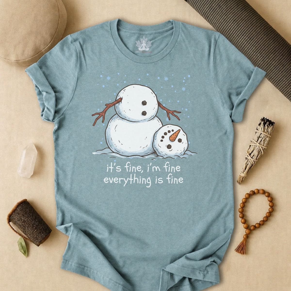 It's Fine, I'm Fine, Everything Is Fine Snowman Tee