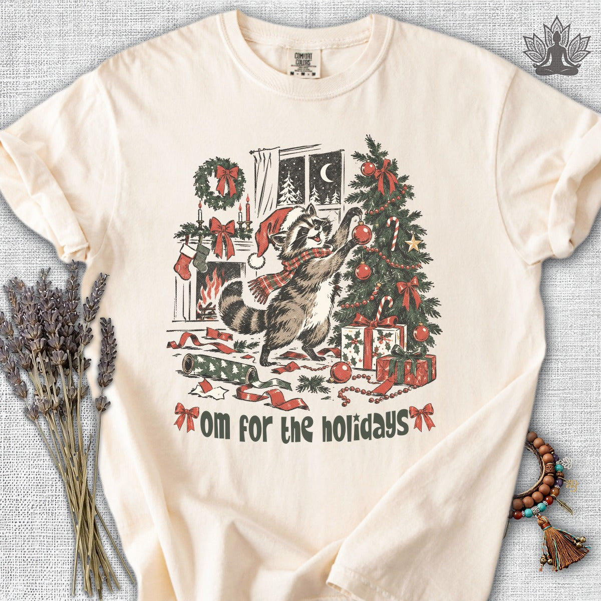 Om For The Holidays Raccoon Comfort Colors® Tee