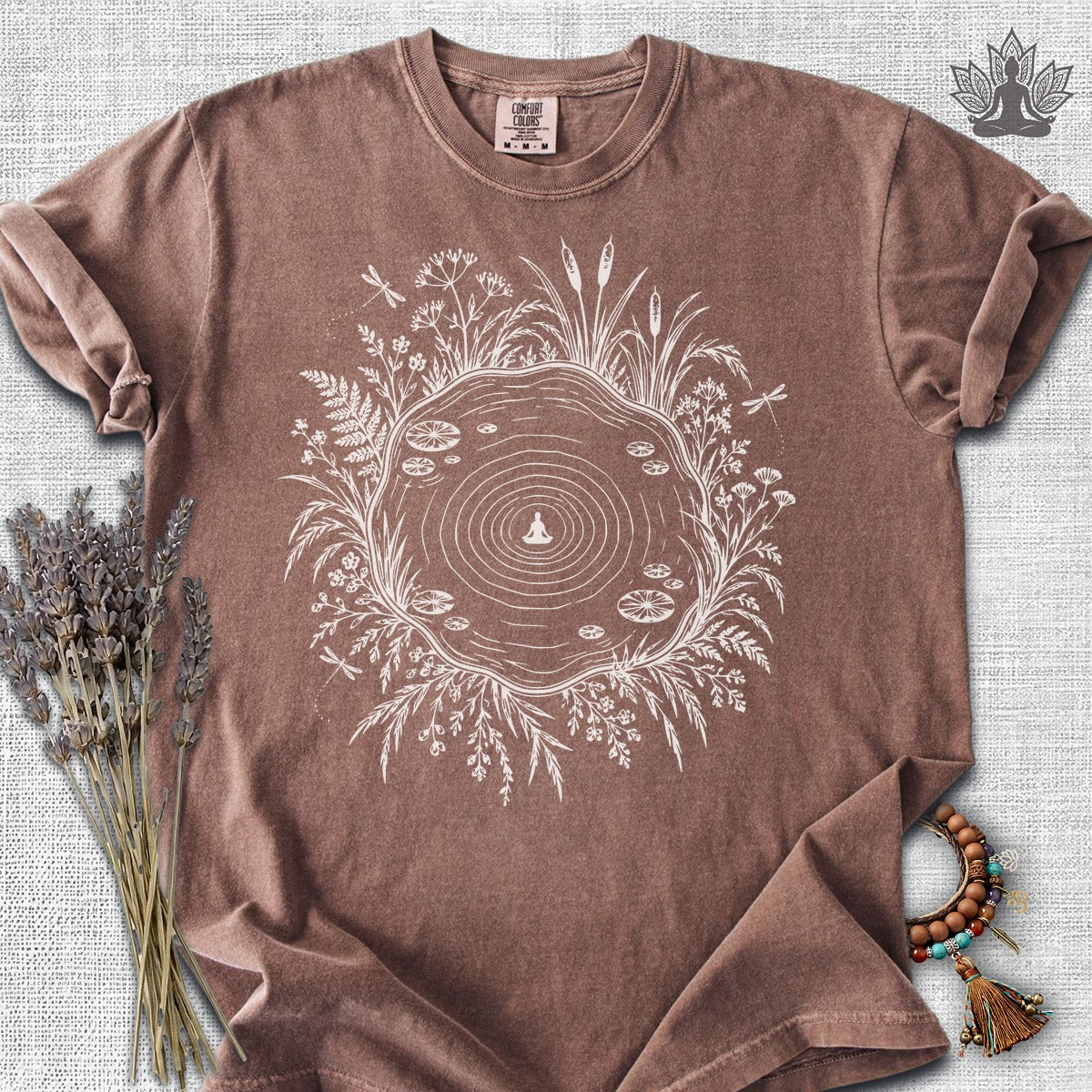 The Quiet Center Pond & Dragonflies Comfort Colors® Tee