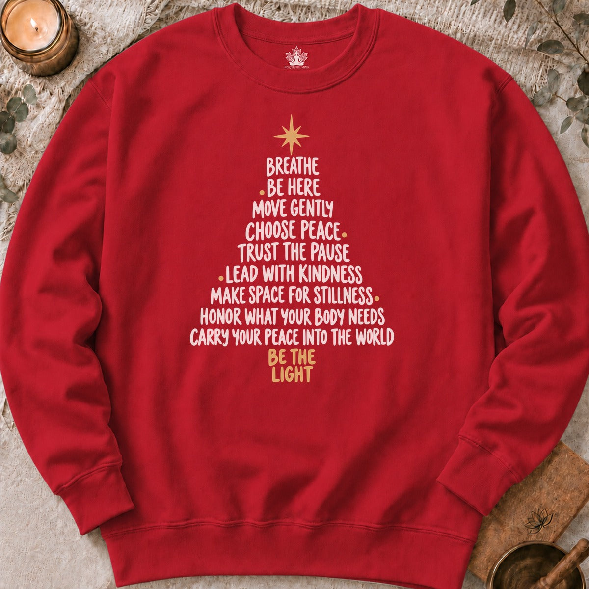 Be The Light Mindfulness Christmas Sweatshirt
