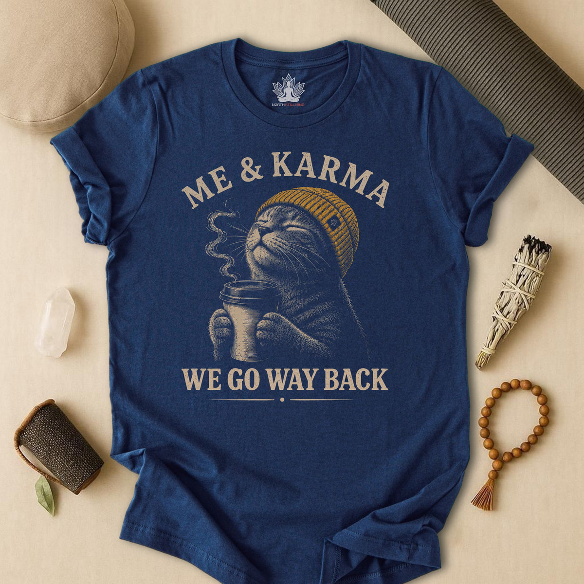 Me & Karma We Go Way Back Cat Tee