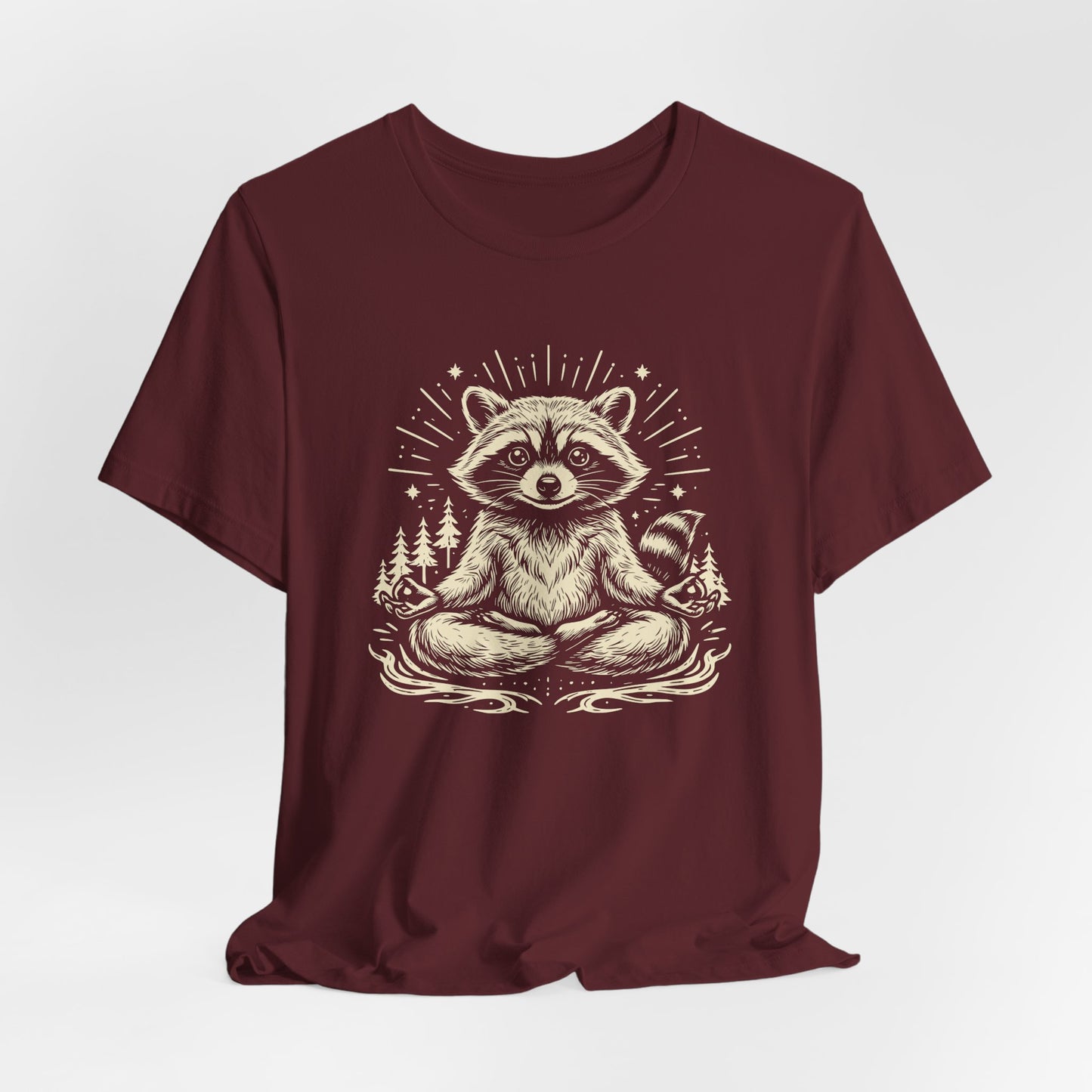 Cute Meditating Raccoon – Animal Spirit Tee