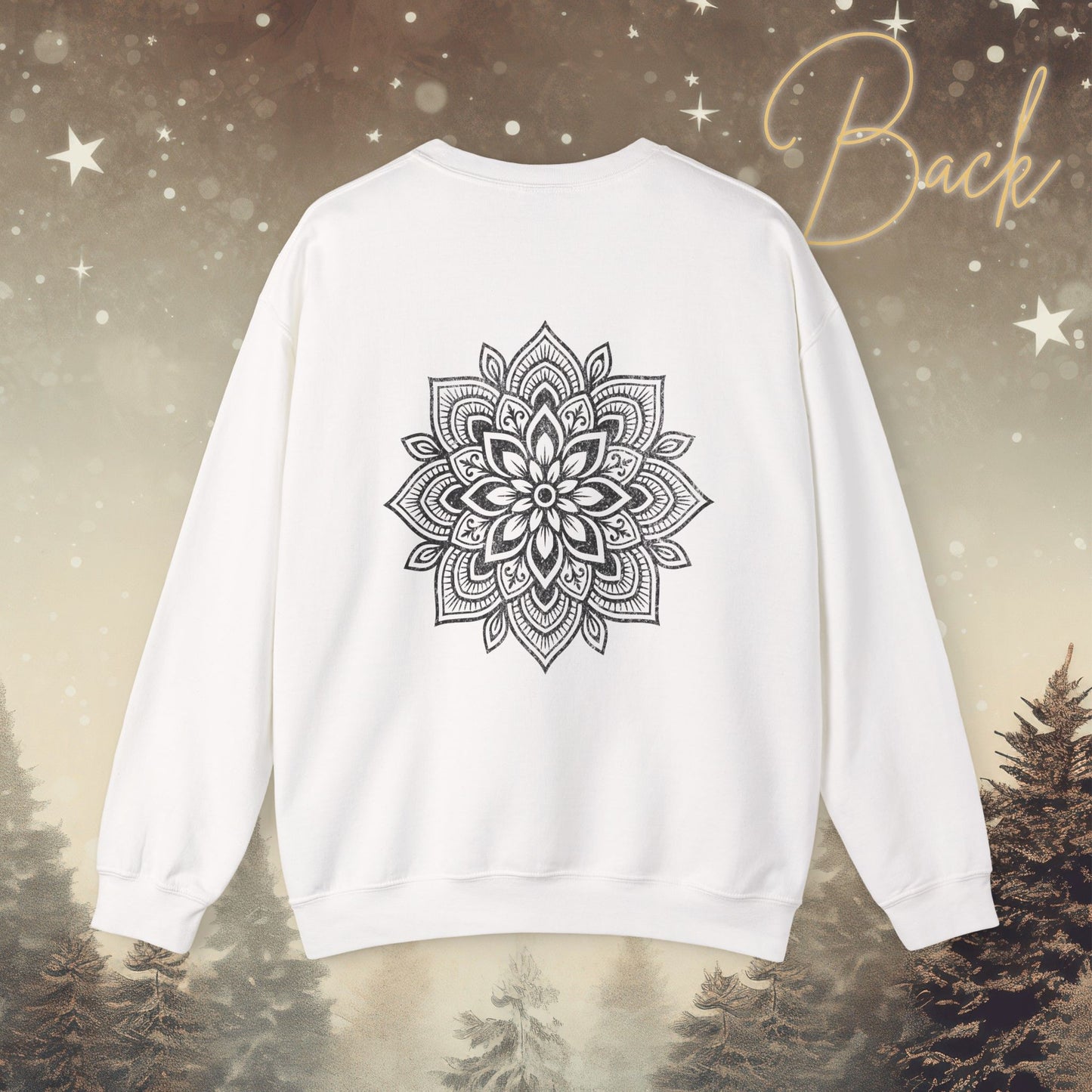 Cozy Breathe Sweater - Mandala Back Print