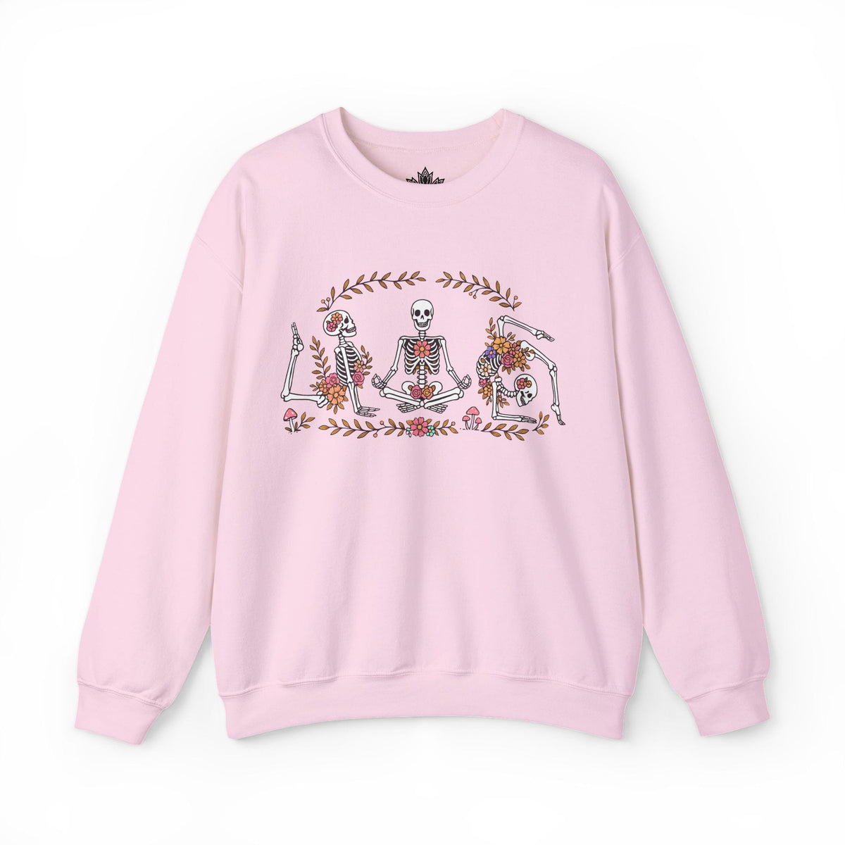 Printify Sweatshirt Floral Skeletons Sweatshirt Floral Skeletons Sweatshirt