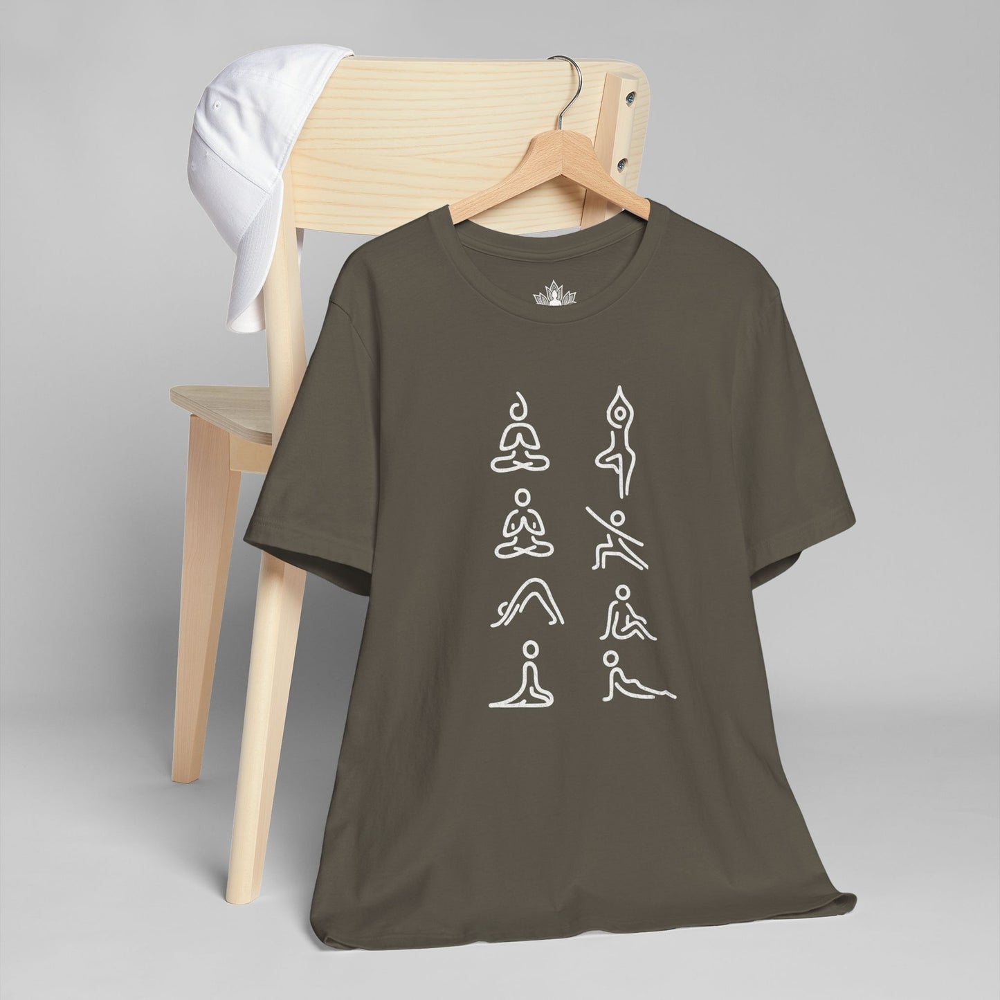 Minimalist Yoga Poses – Mindful Line Art Men Tee