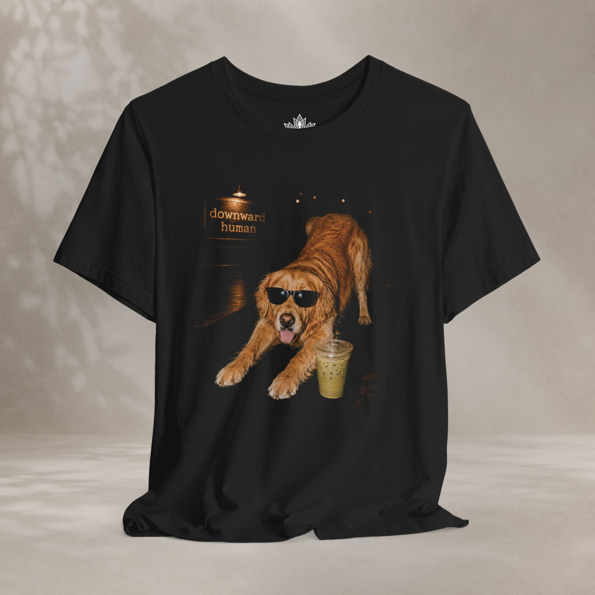 Printify T-Shirt Downward Human Dog With Swag Tee Downward Human Dog With Swag Tee