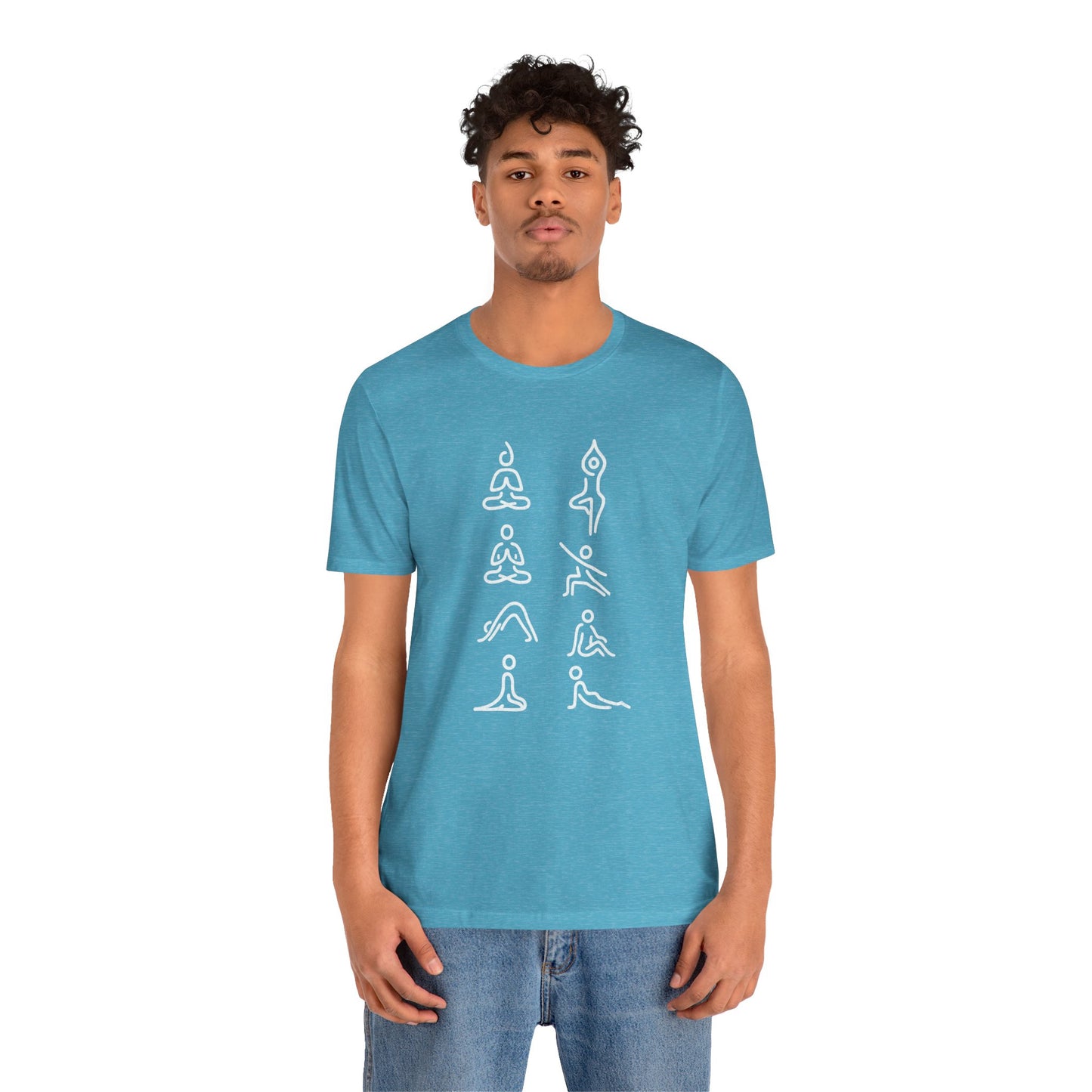 Minimalist Yoga Poses – Mindful Line Art Men Tee