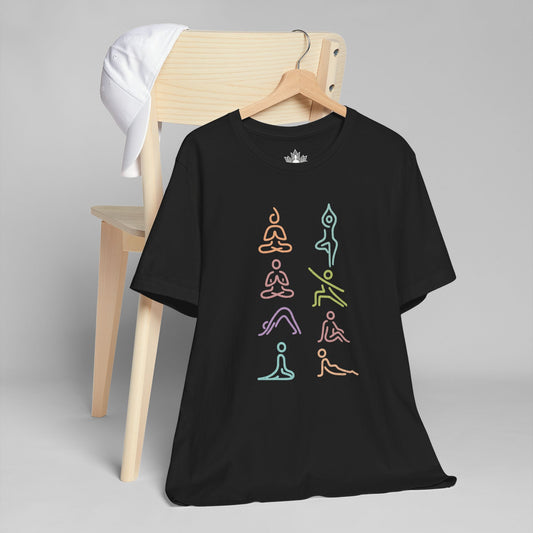 Minimalist Yoga Poses – Mindful Line Art Men Tee