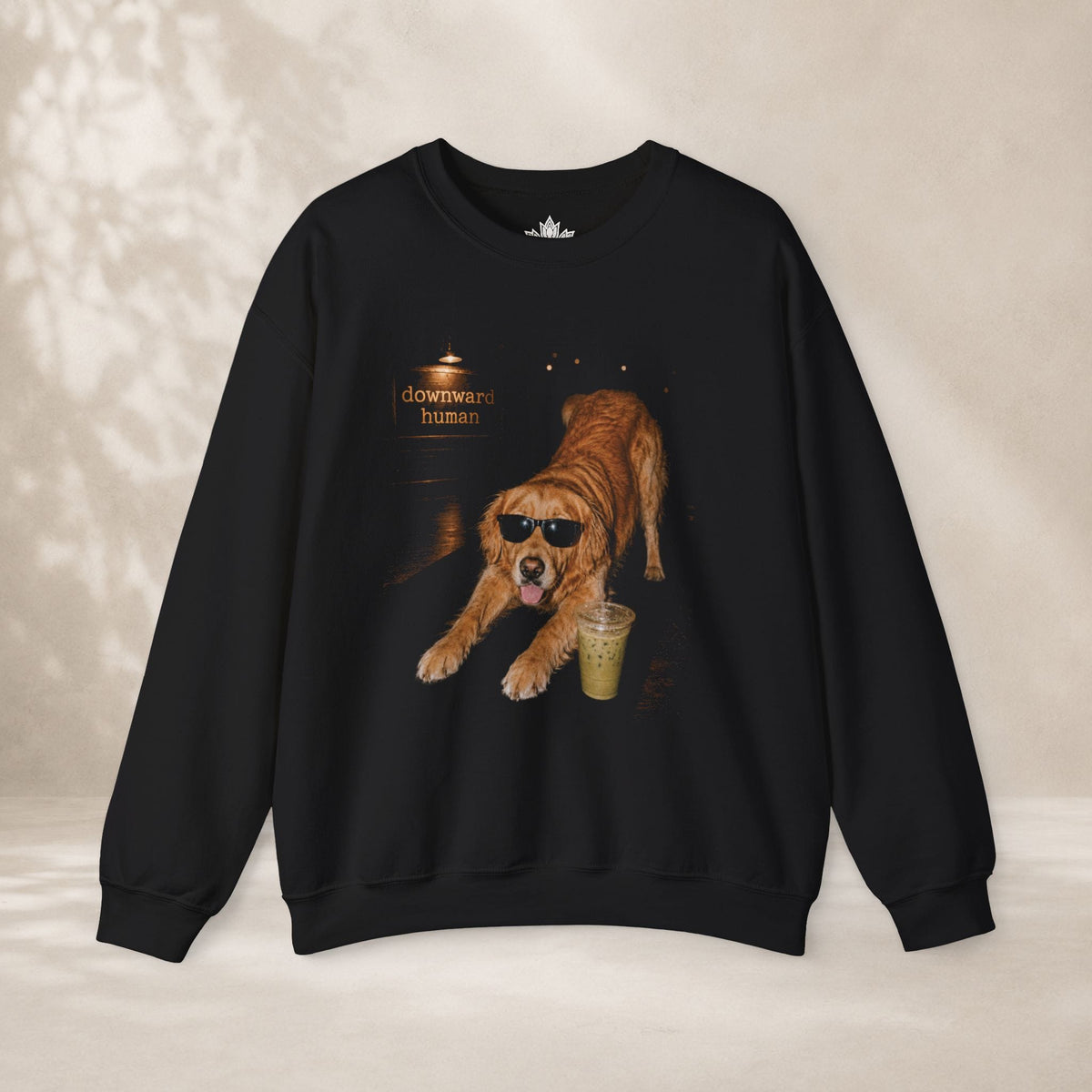 Printify Sweatshirt Downward Human Dog With Swag Sweatshirt Downward Human Dog With Swag Sweatshirt