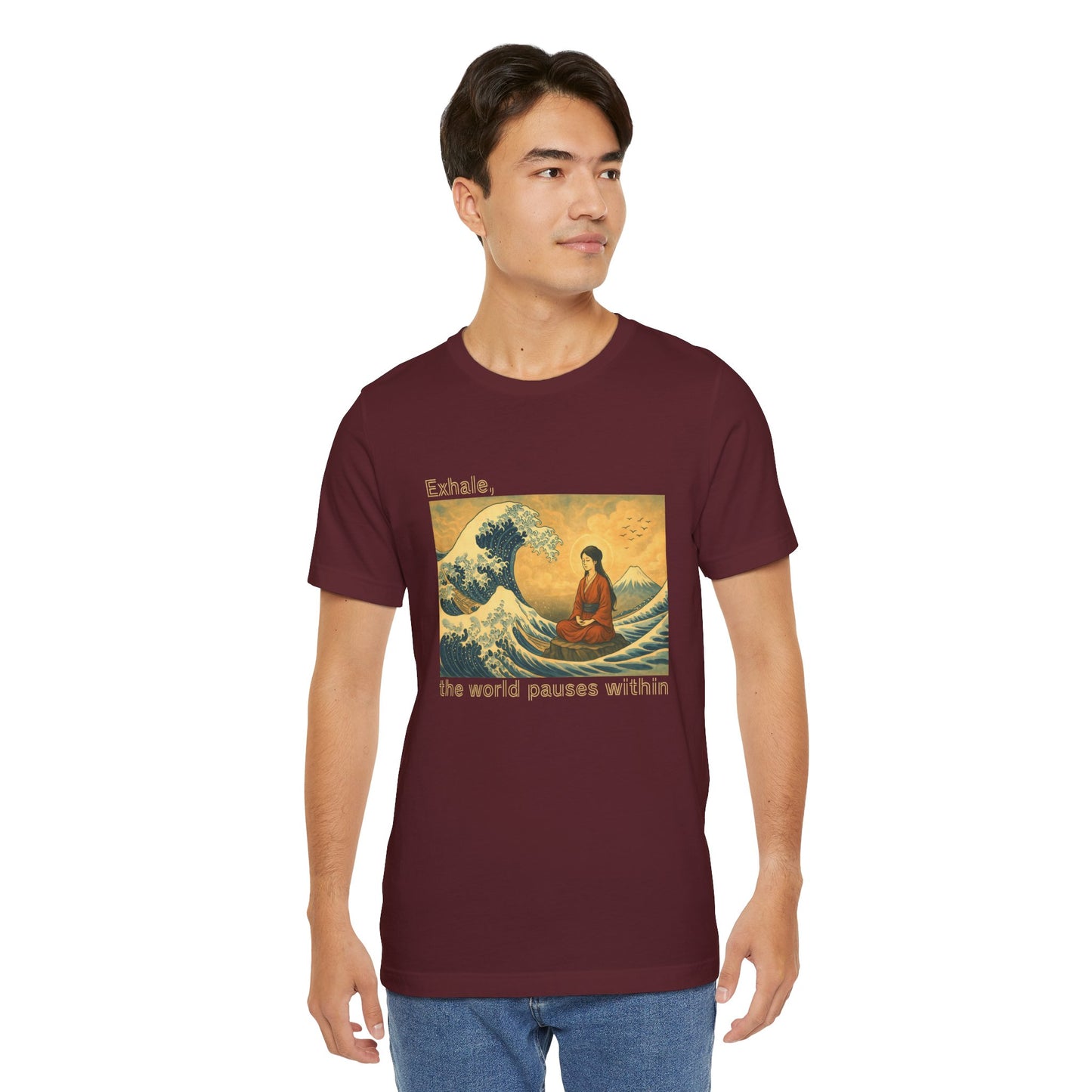 Exhale – Mindful Japanese Wave Men Tee
