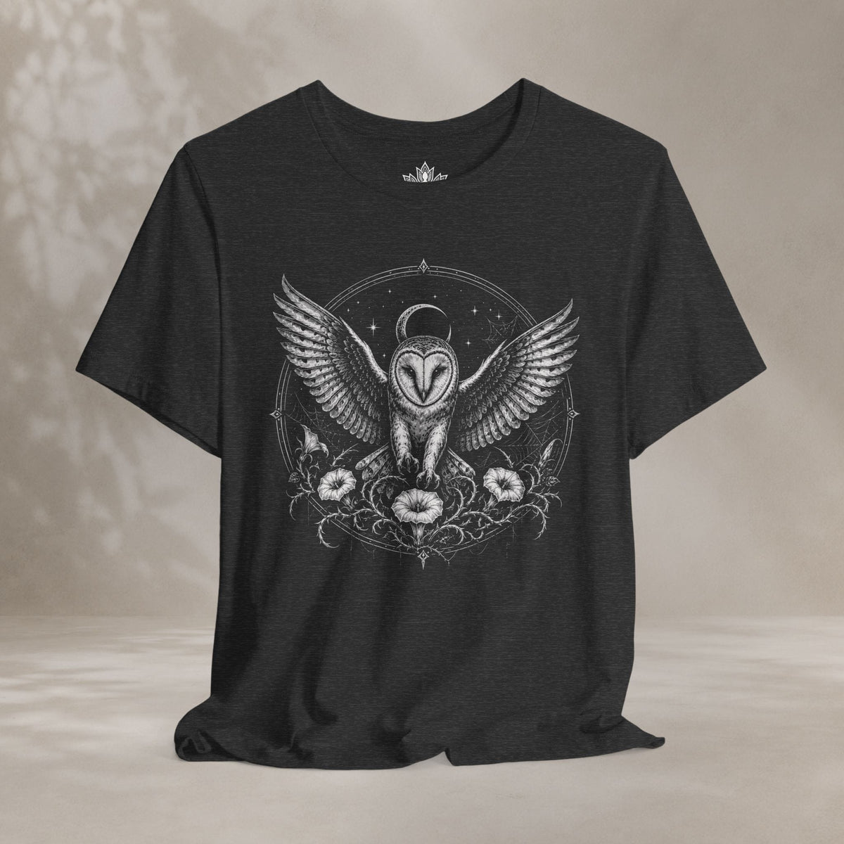 Printify T-Shirt Mandala Owl Halloween Tee Mandala Owl Halloween Tee