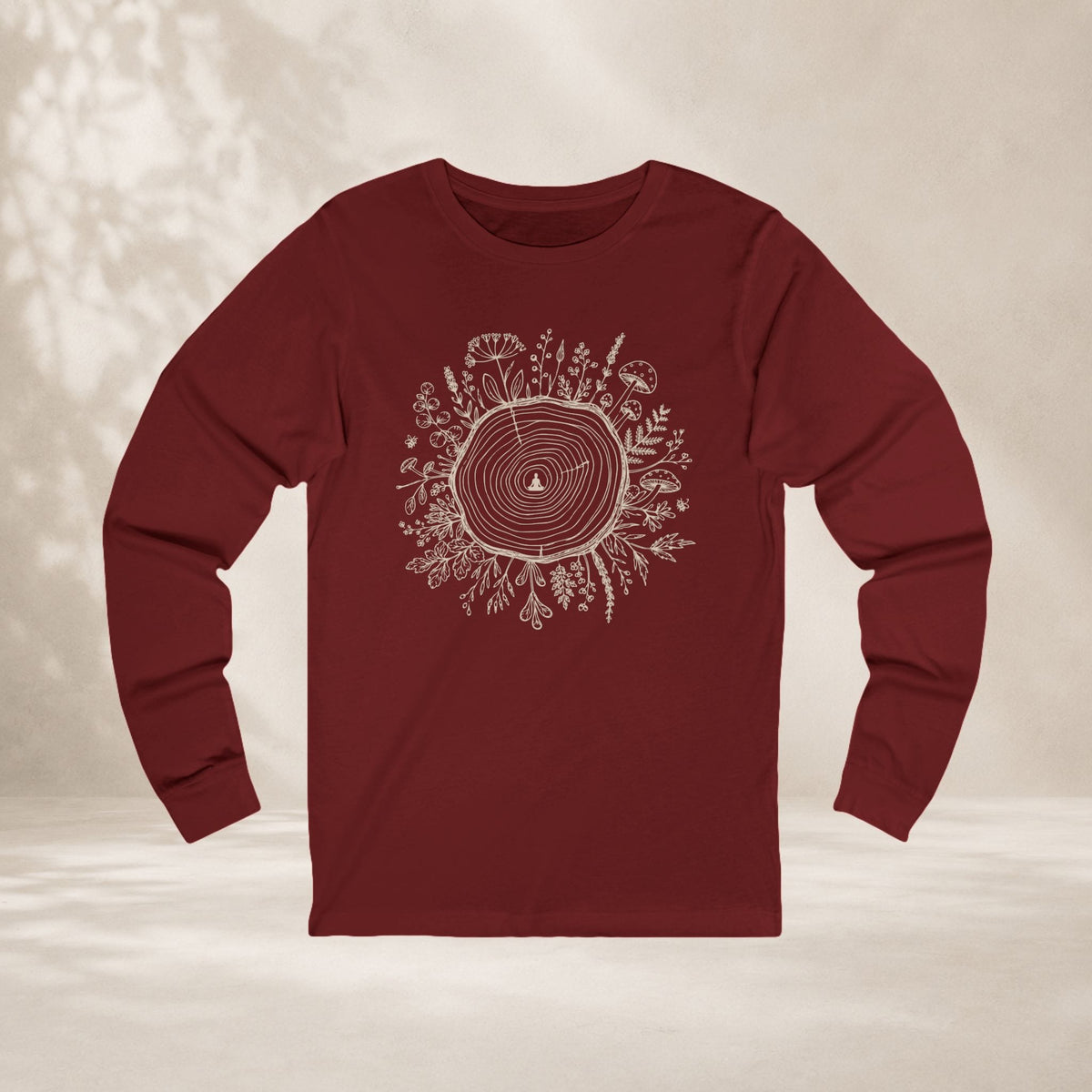 Printify Long-sleeve The Quiet Center Botanical Long Sleeve Tee The Quiet Center Botanical Long Sleeve Tee