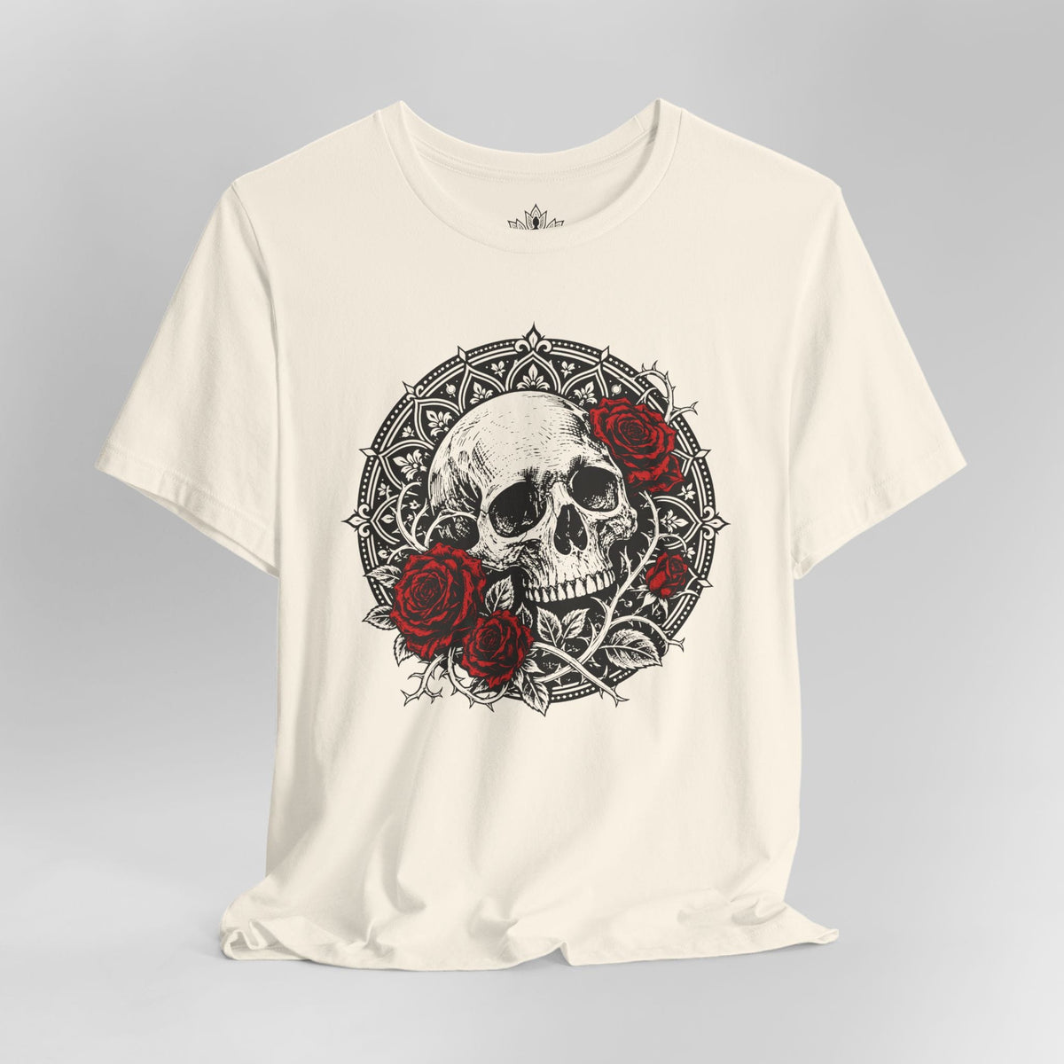 Printify T-Shirt Skull & Roses Men Tee Skull & Roses Men Tee