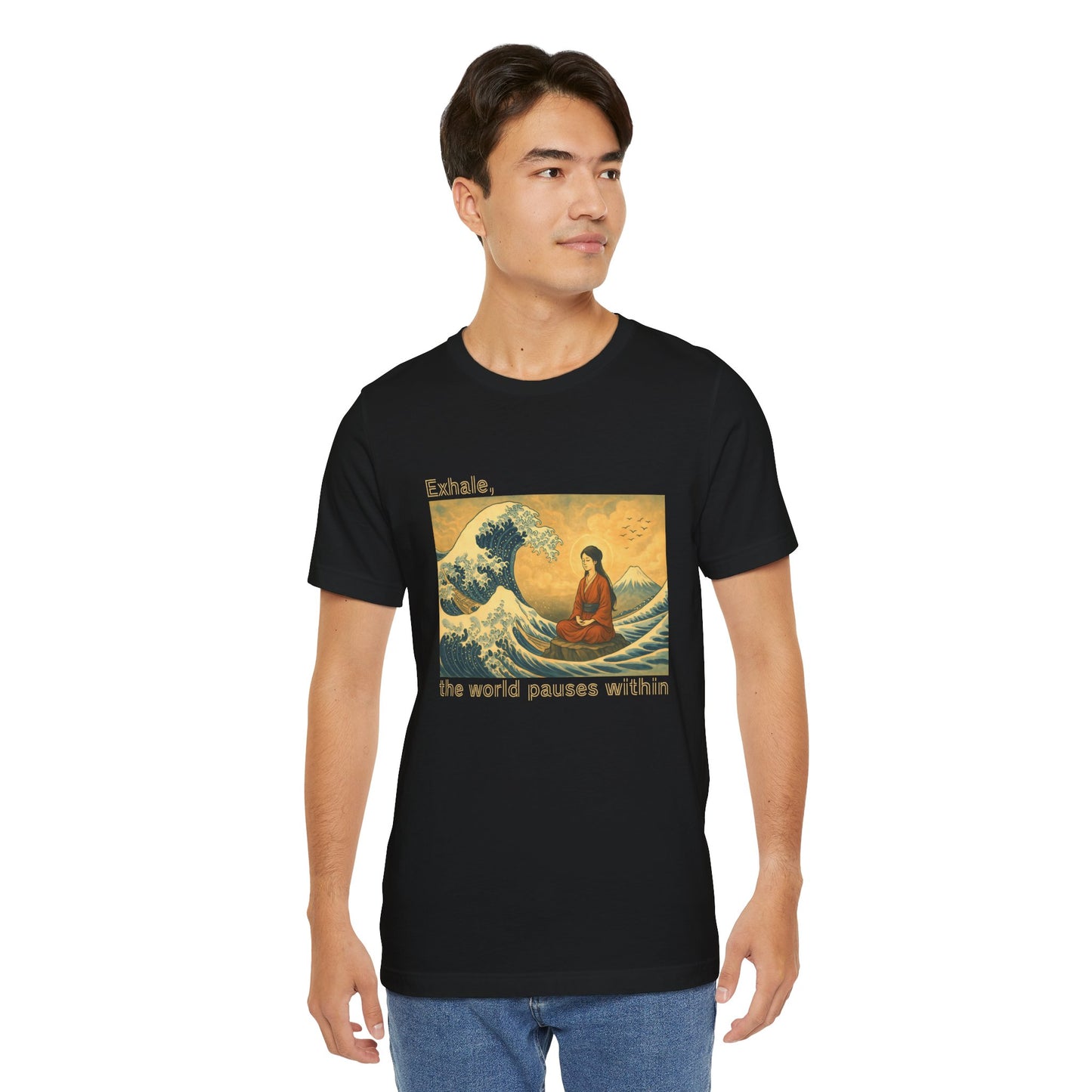 Exhale – Mindful Japanese Wave Men Tee