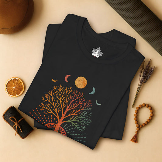 Mystic Roots Rising - Lunar Mandala Tee