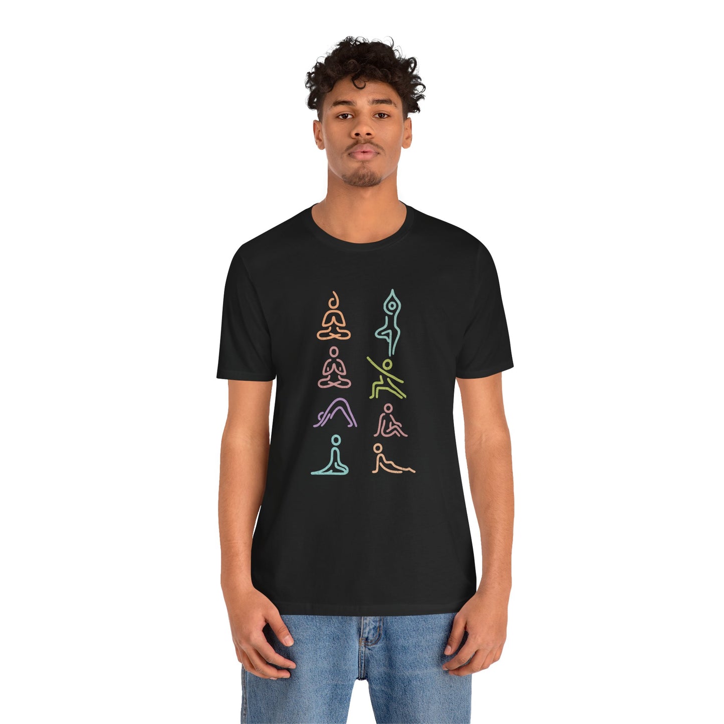 Minimalist Yoga Poses – Mindful Line Art Men Tee