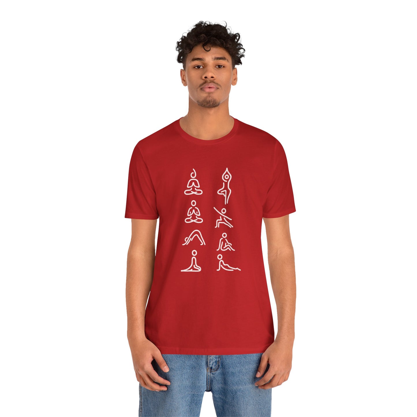 Minimalist Yoga Poses – Mindful Line Art Men Tee