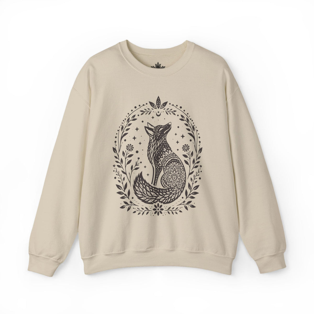 Printify Sweatshirt Boho Mandala Fox Linocut Sweatshirt Boho Mandala Fox Linocut Sweatshirt