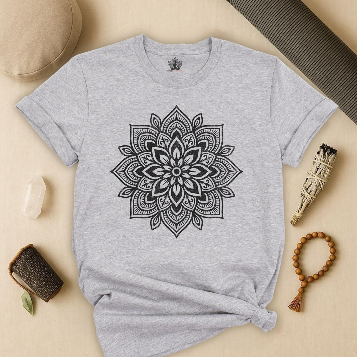 Spiritual Boho Mandala - Yoga Sacred Geometry Tee