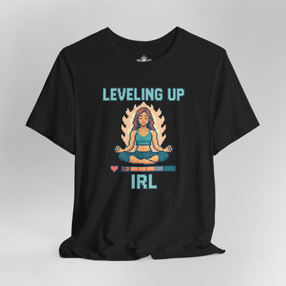 Leveling Up IRL – Pixel Yoga Tee